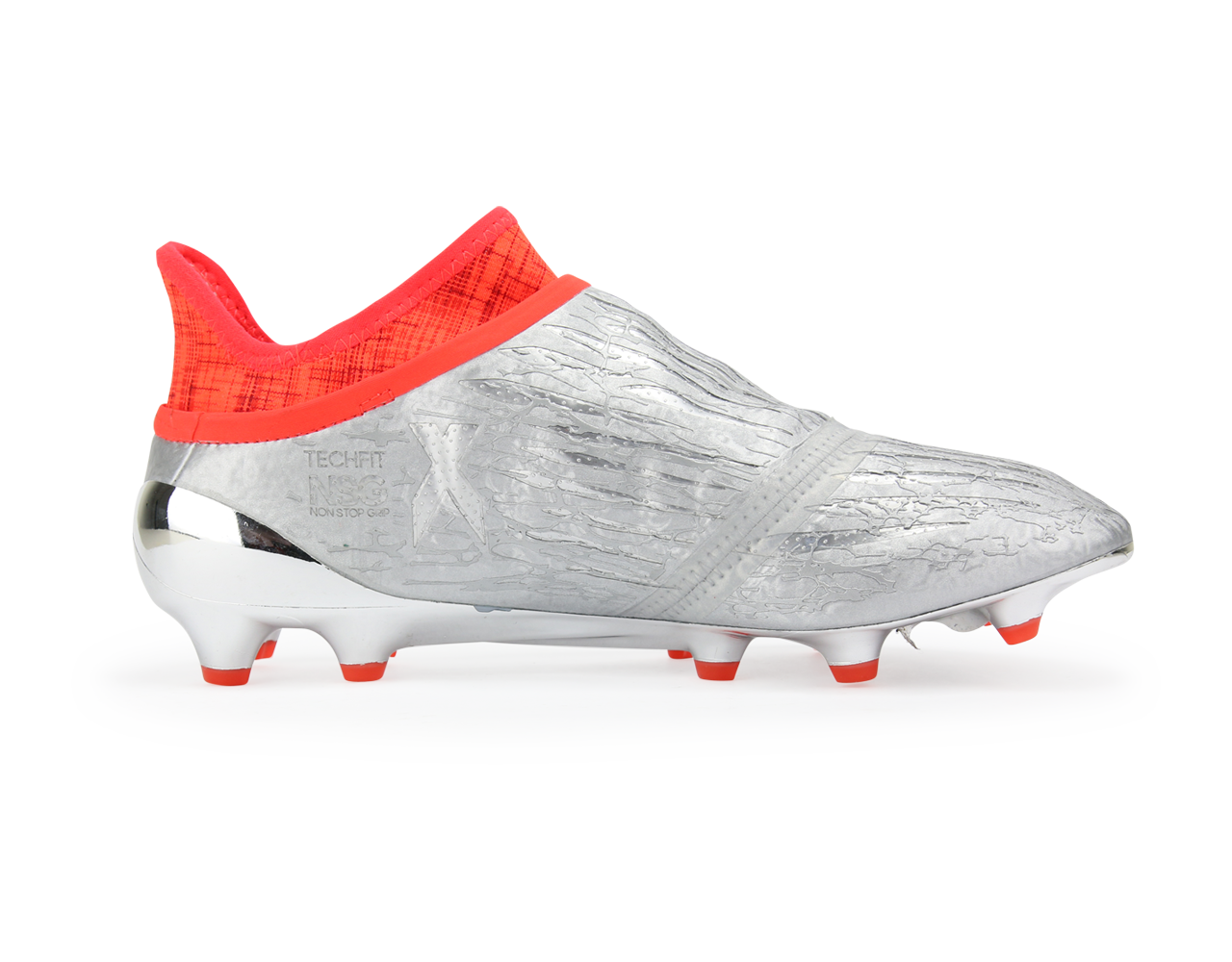 adidas Men's X 16+ PURECHAOS FG Silver Metalic/Core Black/Solar Red、mySite、bottomscart