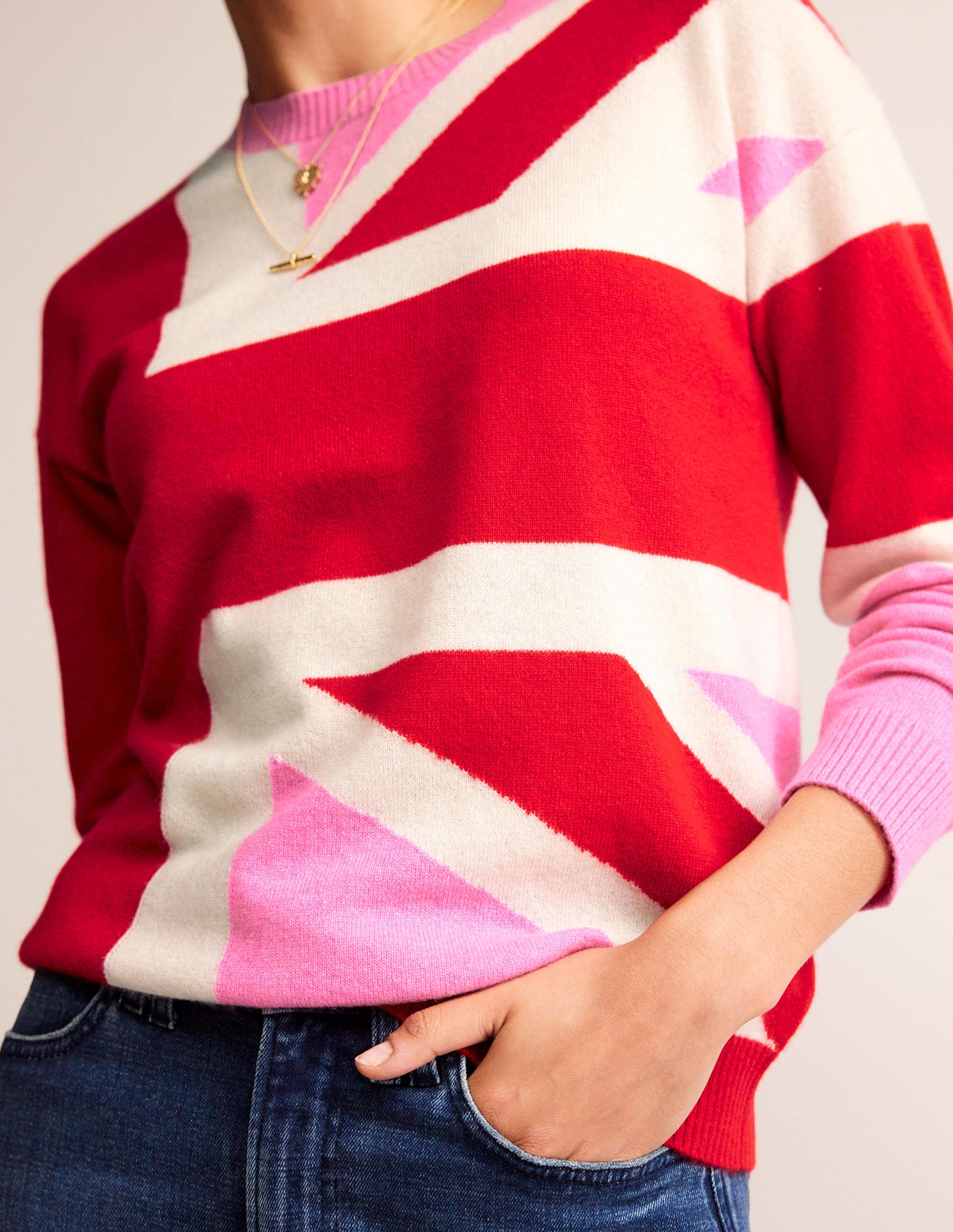  Lydia Cashmere Jumper-Cherry Blossom Melange、mySite、ashleygrahame