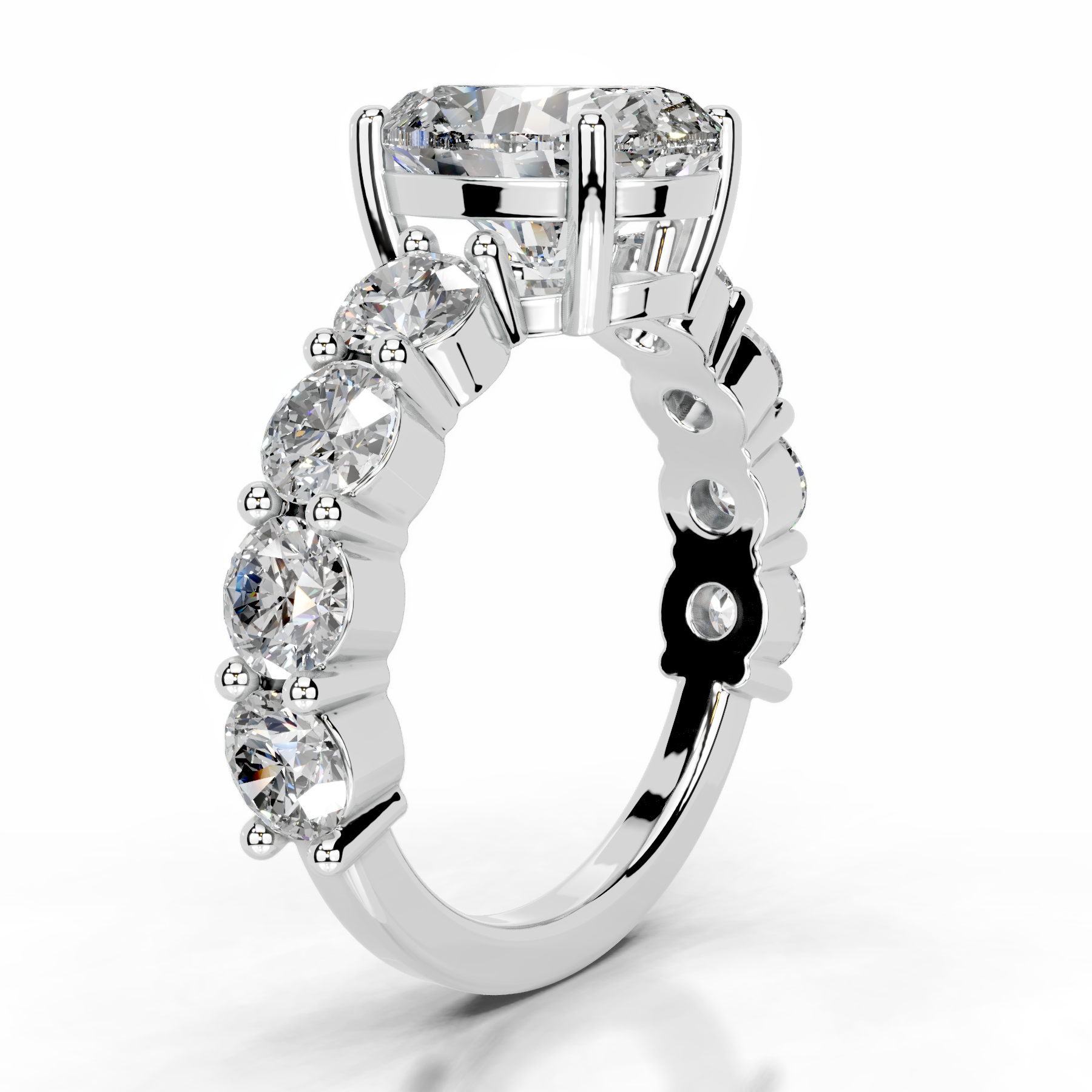 Odin Diamond Engagement Ring (4 Carat) -14K White Gold、mySite、hinf8tx79