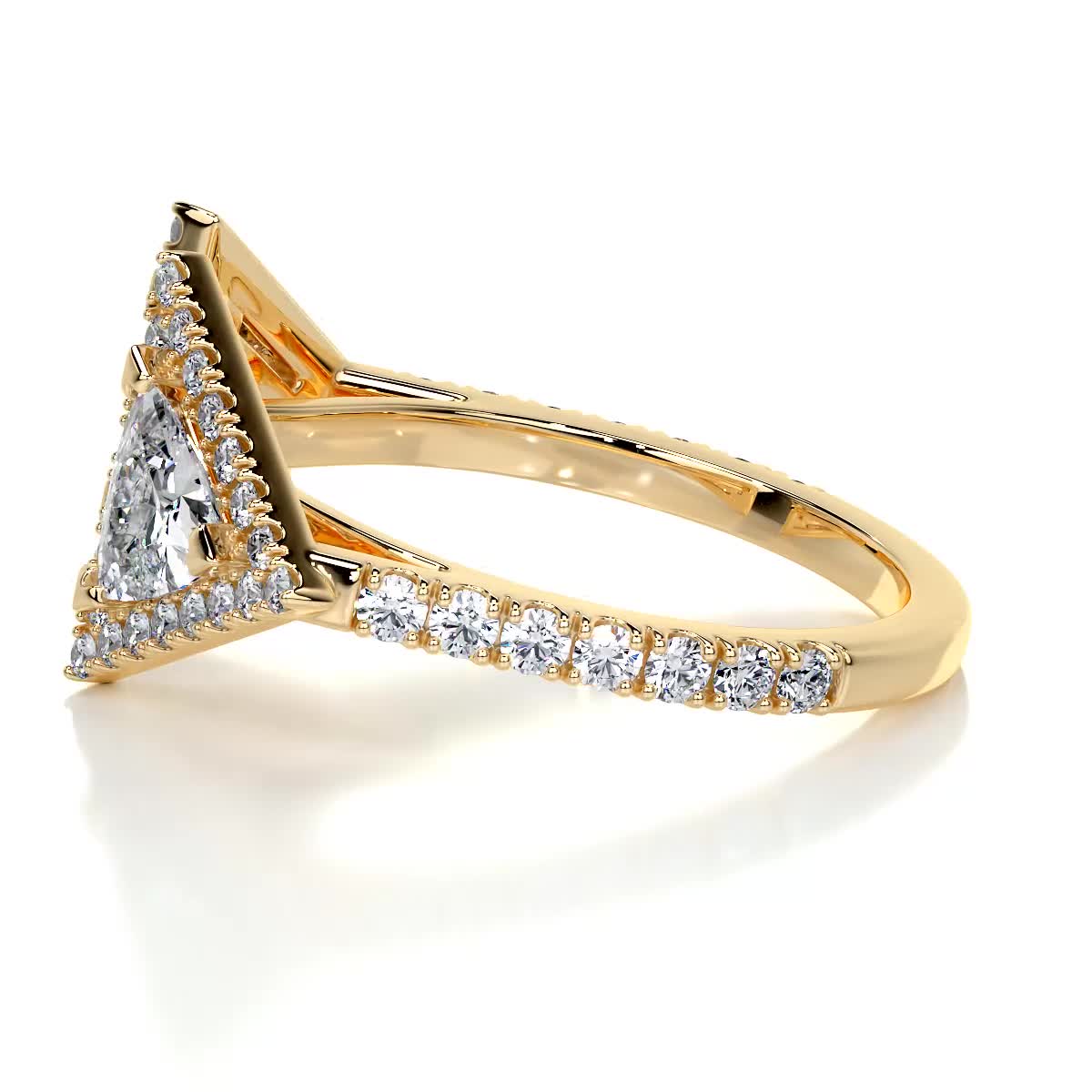 Olivia Lab Grown Diamond Wedding Ring (1 carat) -18K Yellow Gold、mySite、hinf8tx79