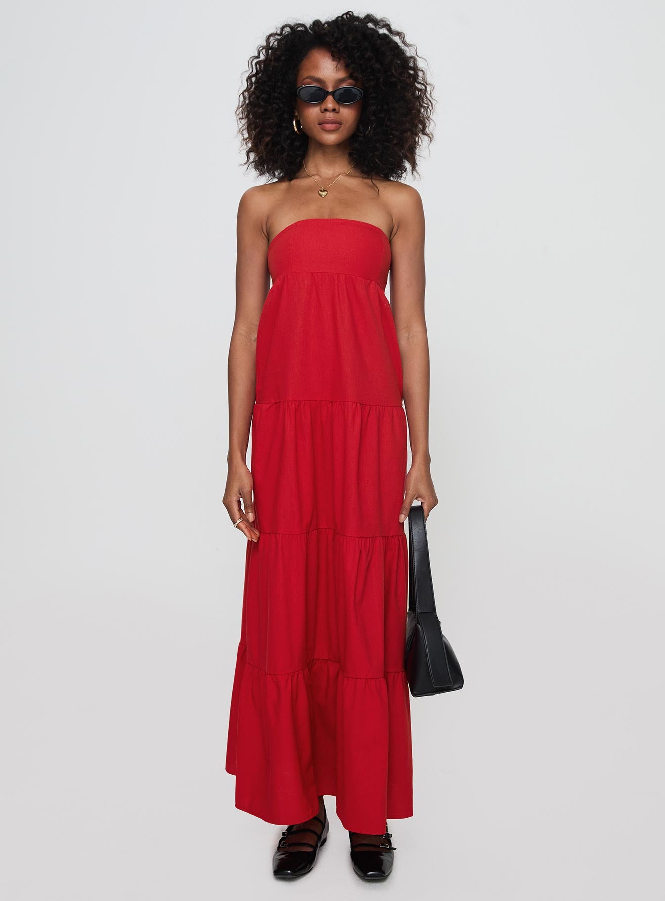 Kazia Maxi Dress Red、mySite、solidvoid