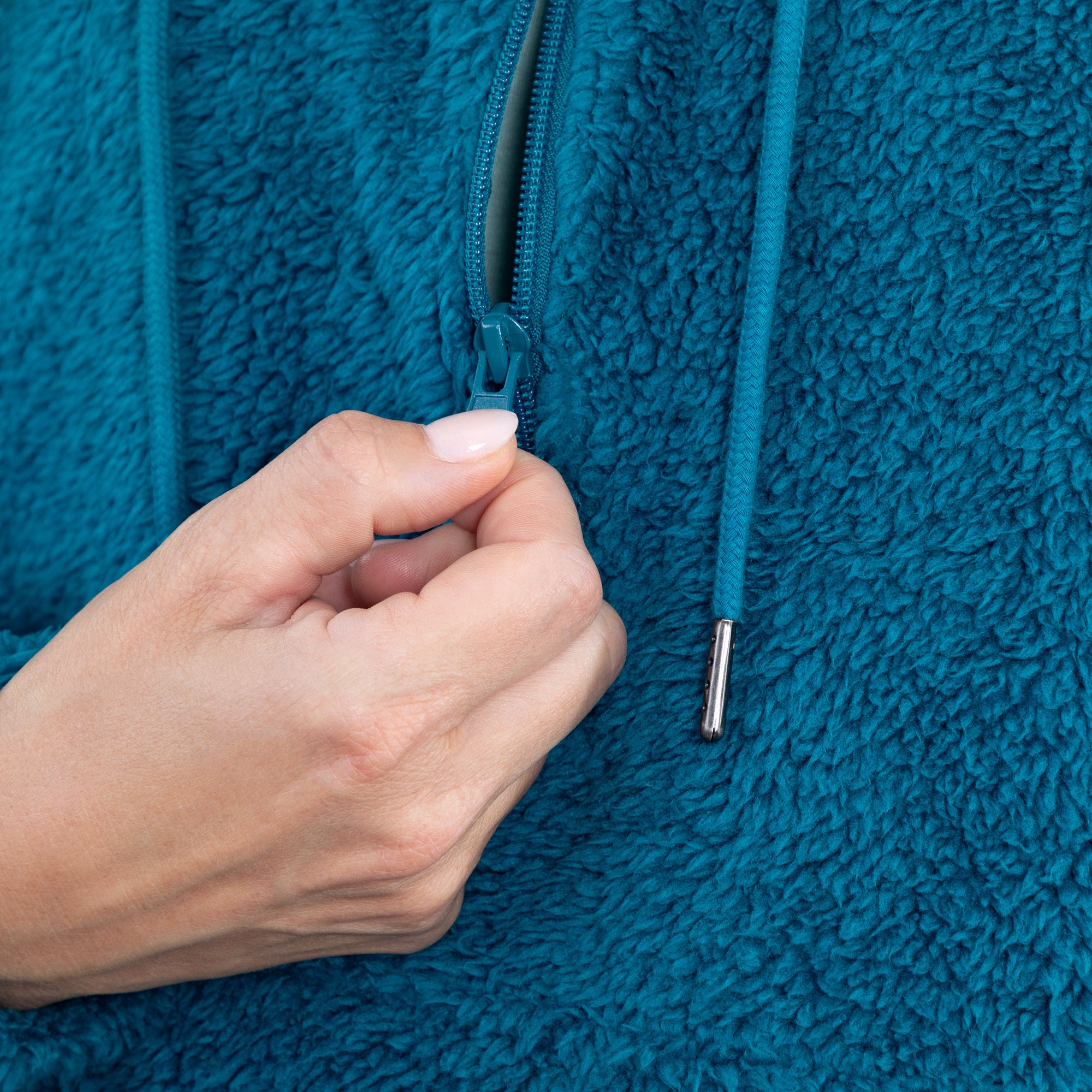 Purple Paws Plush Sherpa Fleece Quarter Zip Hoodie、mySite、camillekostekn