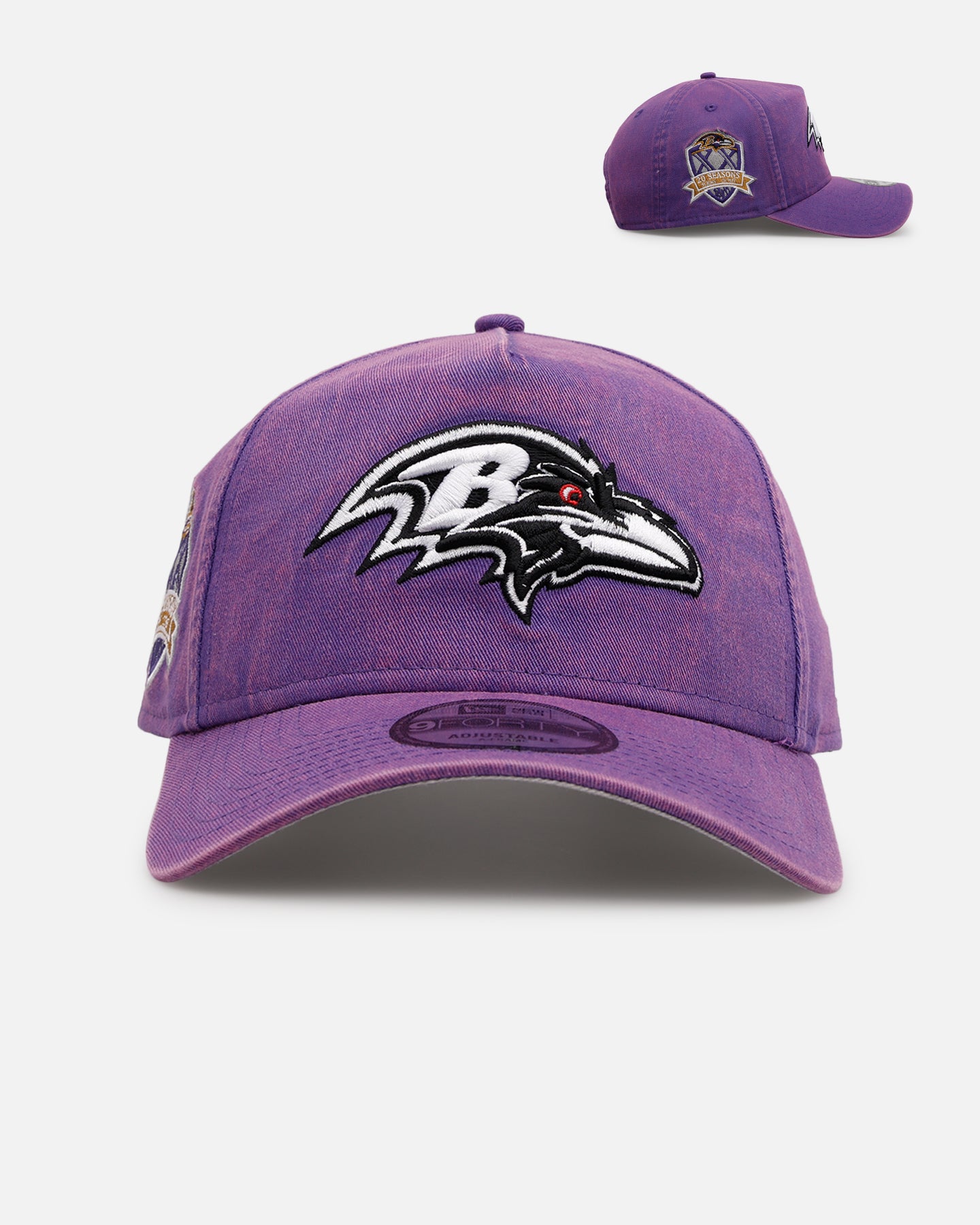 New Era Baltimore Ravens 'Washed Purple' 9FORTY A-Frame Snapback Washed Purple、mySite、zt4zffjzw