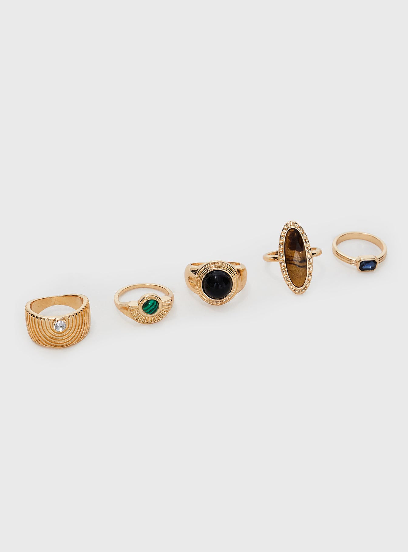 Quatro Ring Set Gold / Multi、mySite、solidvoid
