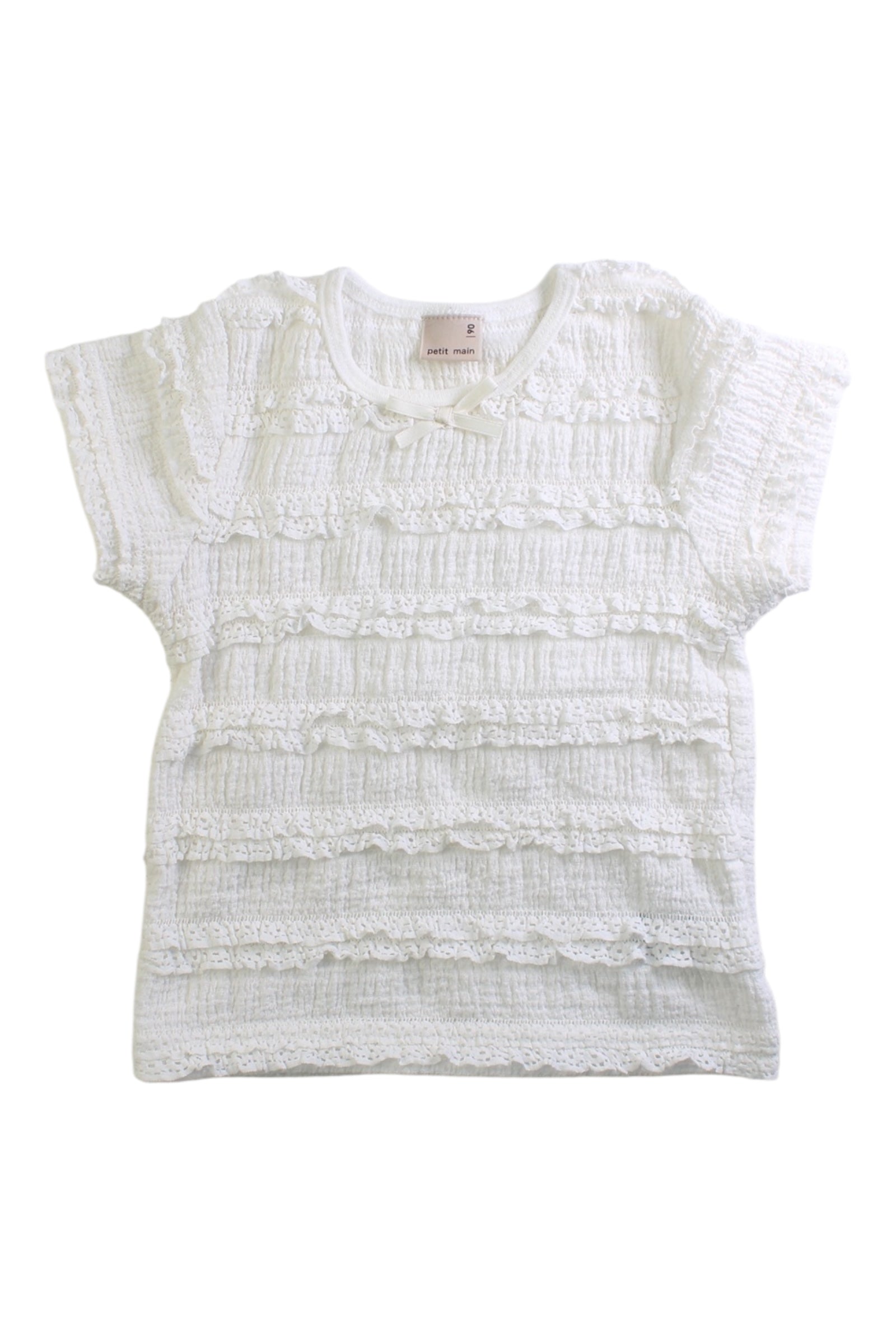 Petit Main Textured Short Sleeve Top 18-24M、mySite、g9winljtr