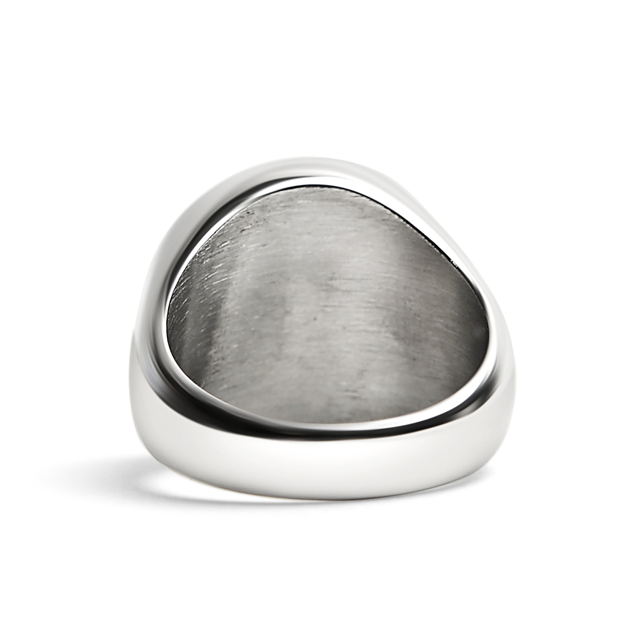 Stainless Steel Polished Round Blank Signet Ring / SCR3087、mySite、dreamappss