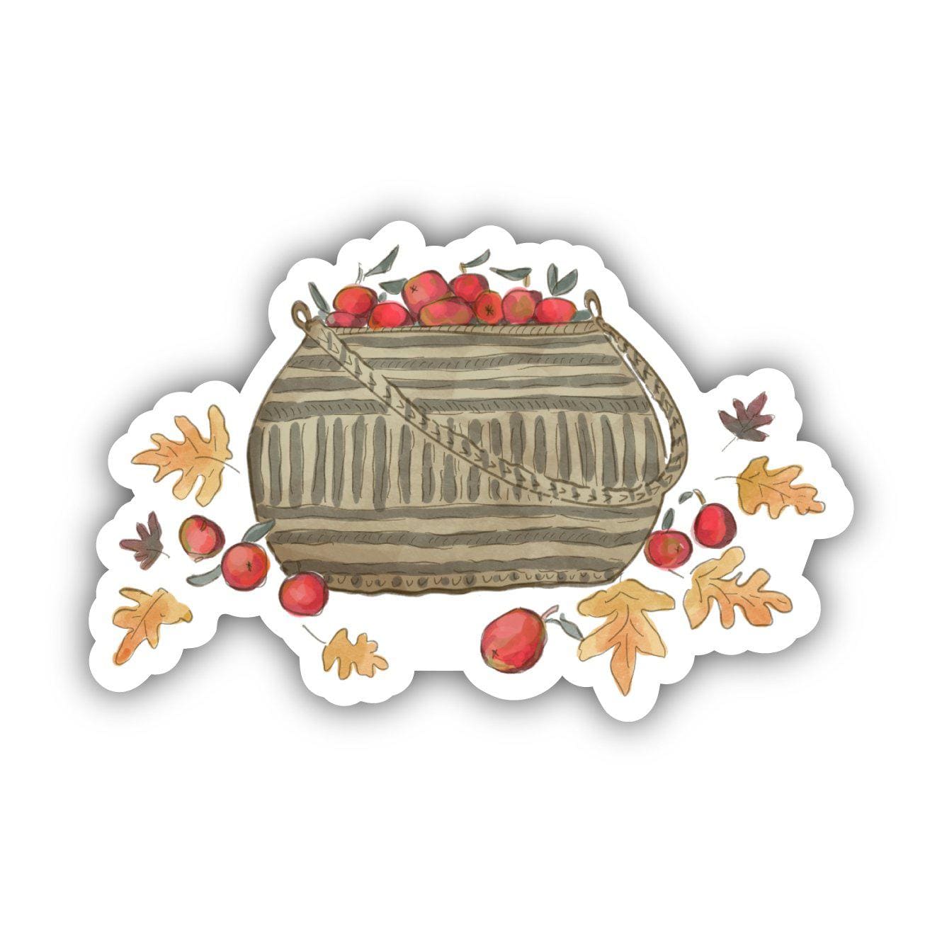  Apple Bushel Basket Fall Sticker、mySite、elrpsem3k