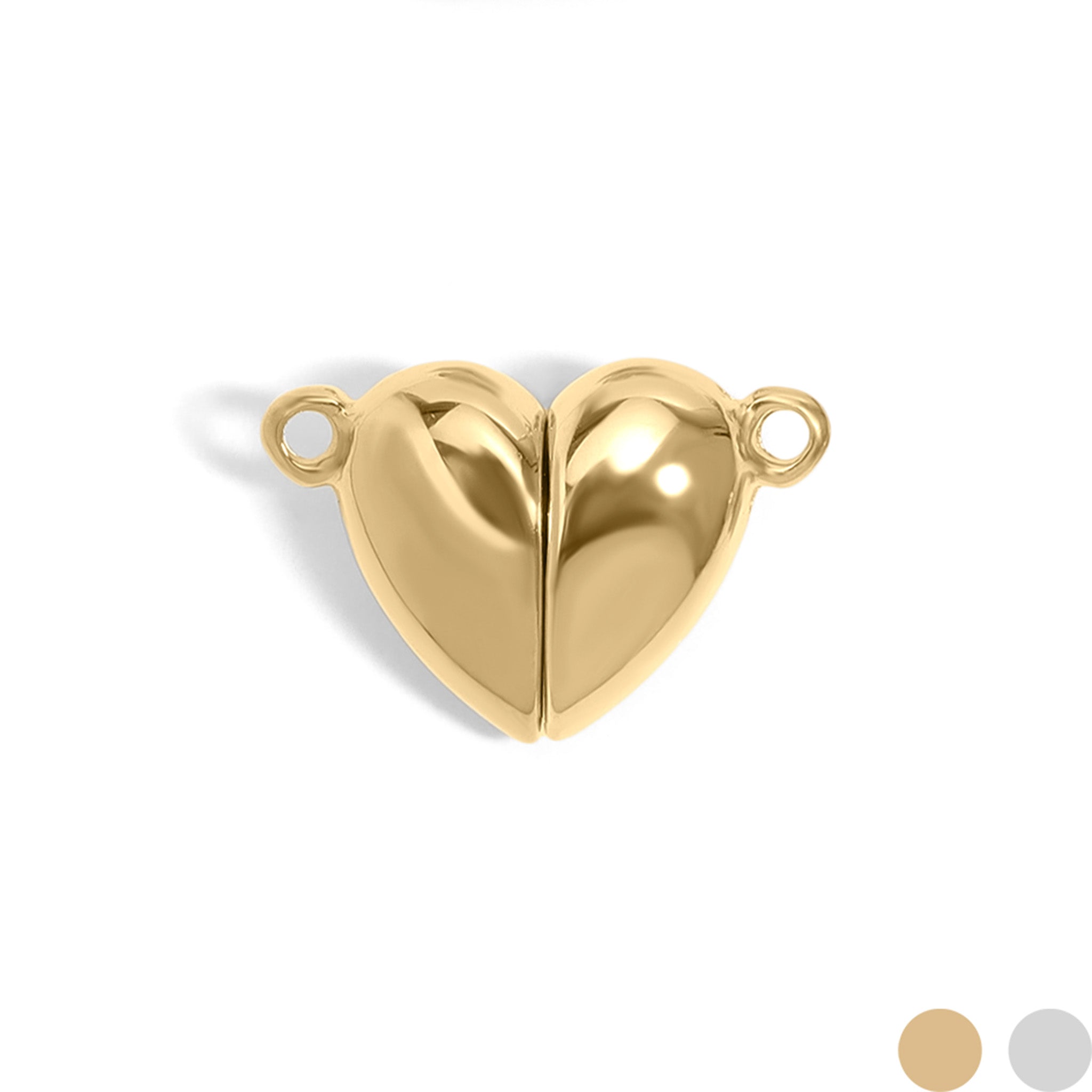 18K Gold PVD Stainless Steel Heart Magnetic Clasp / SBB0328、mySite、dreamappss