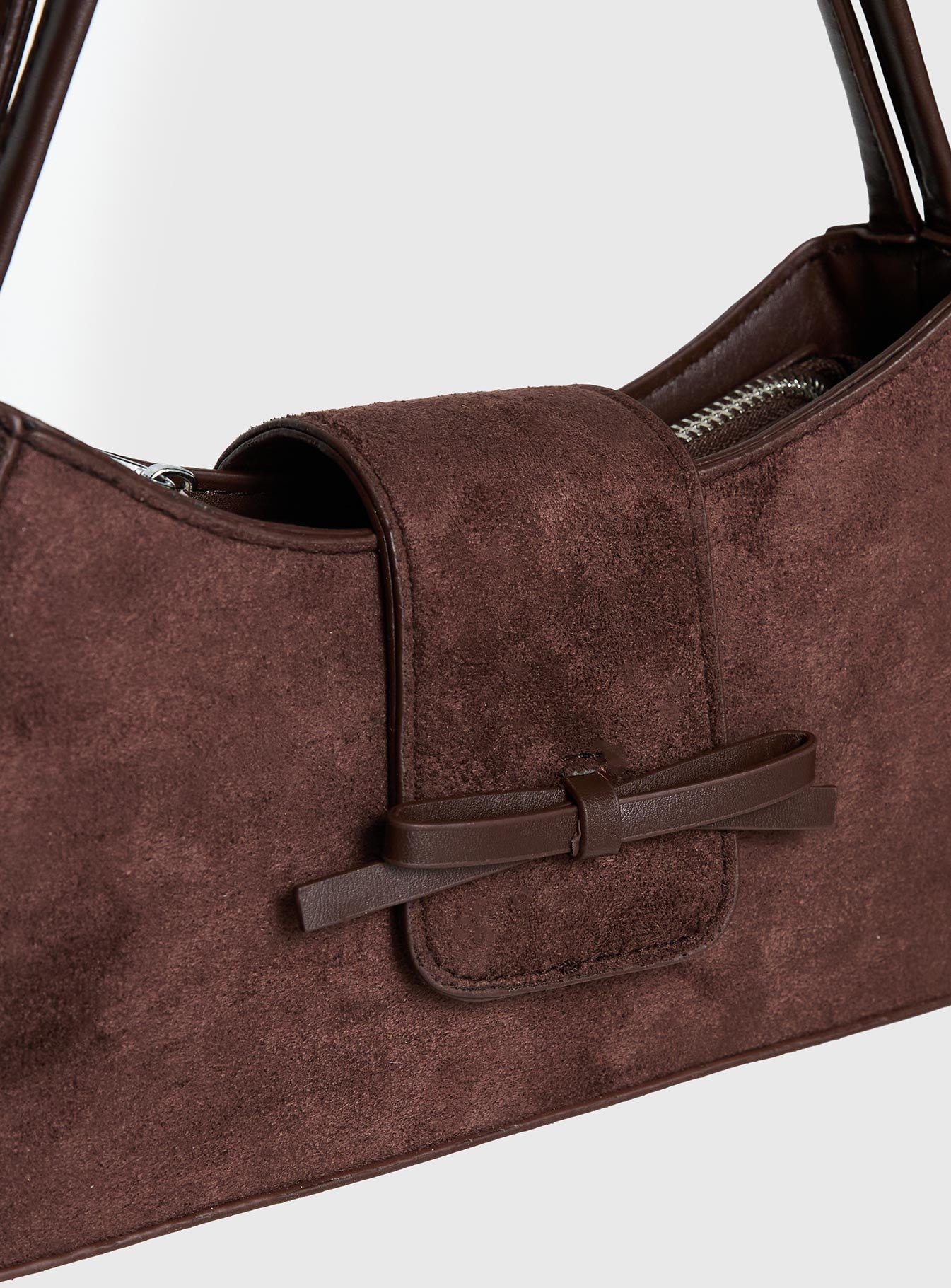 Scotlyn Shoulder Bag Faux Suede Brown、mySite、solidvoid