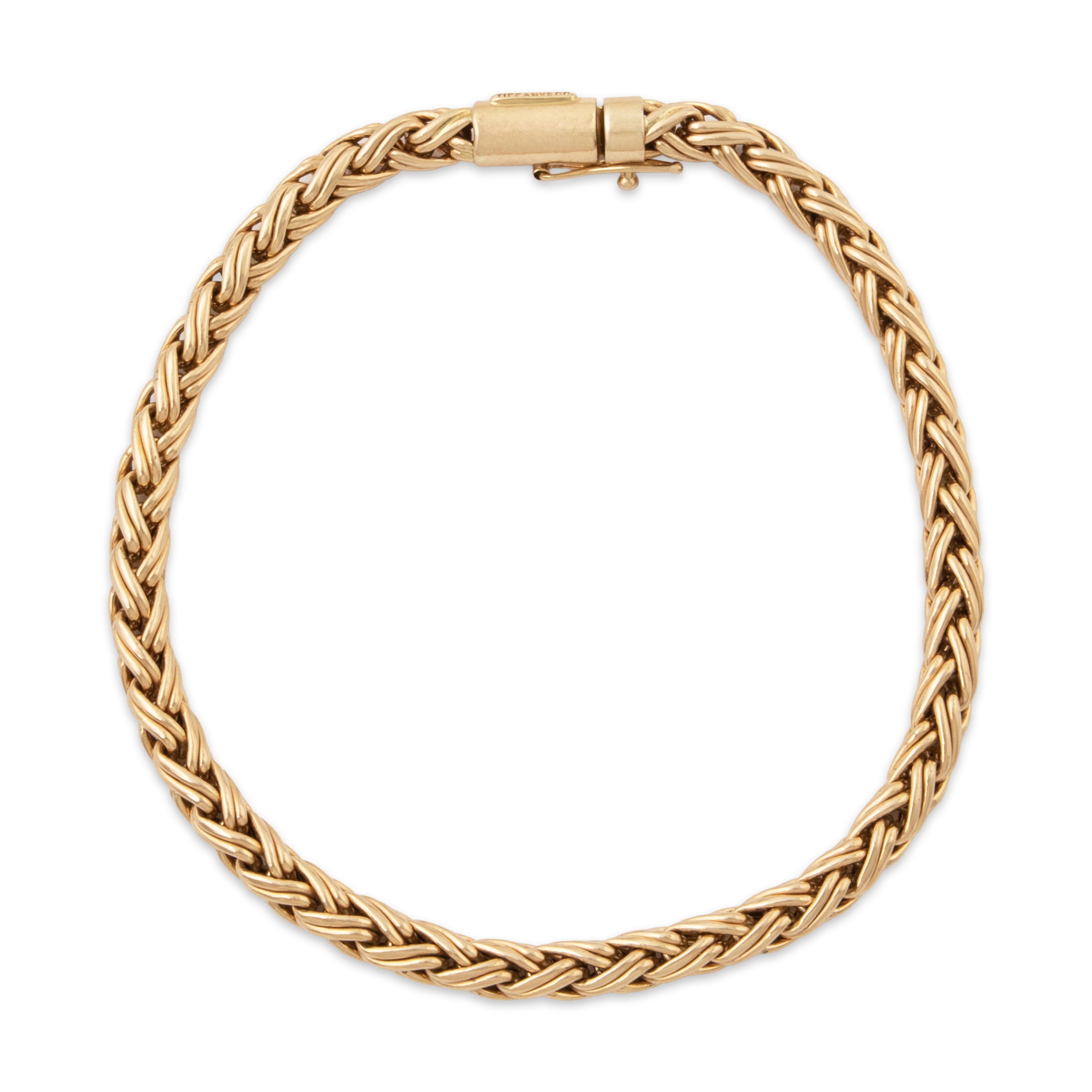 Vintage Tiffany & Co. 14k Yellow Gold Braided Rope Bracelet 6.75、mySite、hinf8tx79