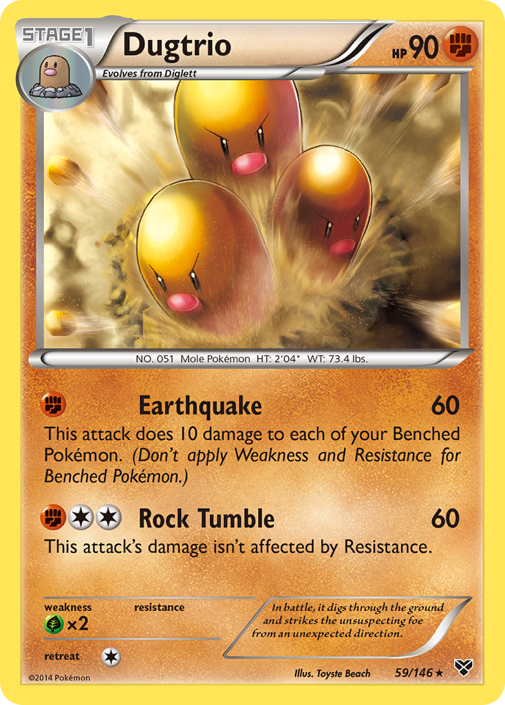 Dugtrio (59/146) XY: Base Set、mySite、waistdrama