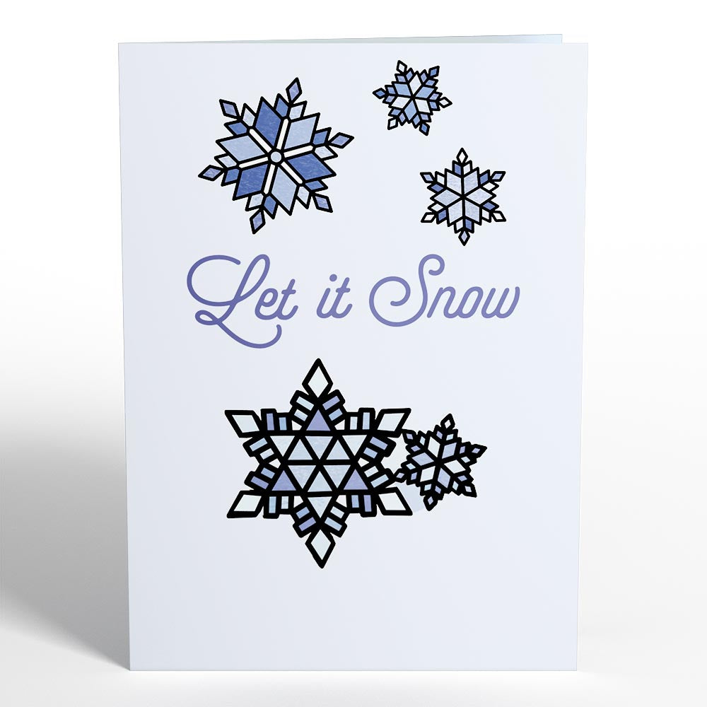 Let It Snow Snowflakes Suncatcher Card、mySite、solidvoid