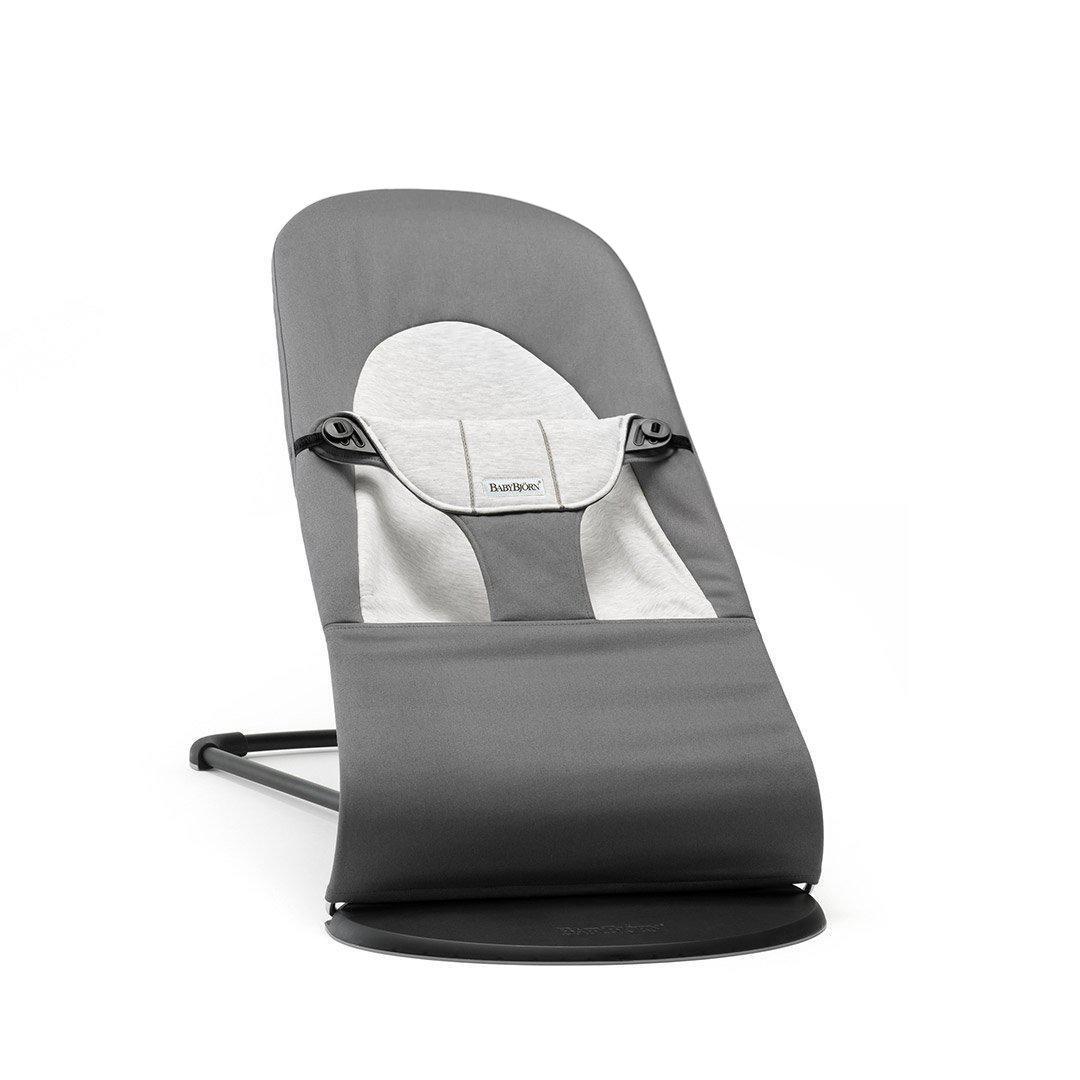  BabyBjorn Balance Woven Baby Bouncer - Black Frame - Dark Grey/Grey、mySite、merchandisen