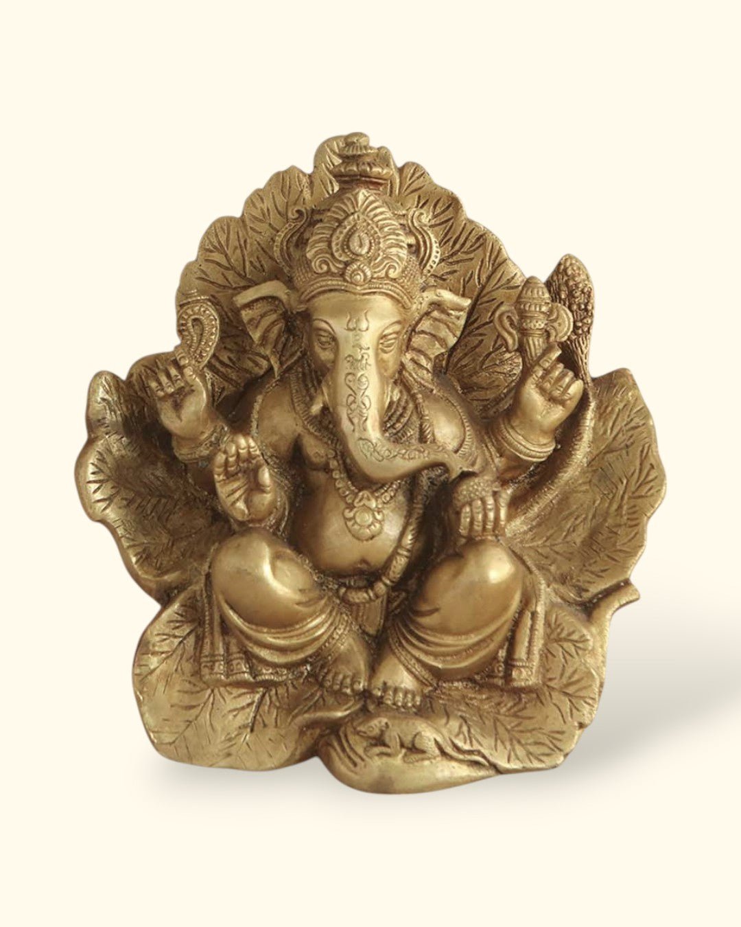 Ganesh Statue on Leaf Throne、mySite、topwebapps