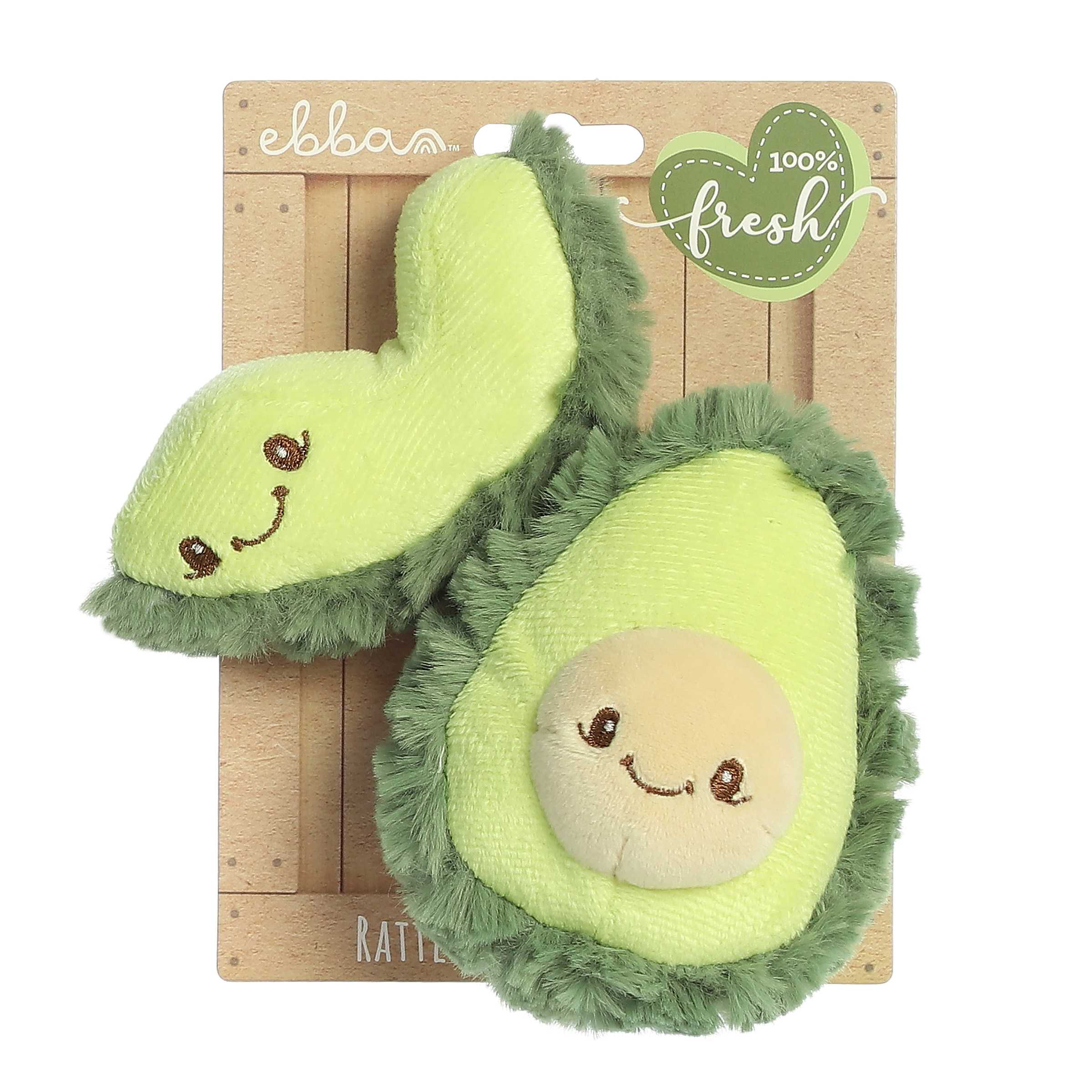 ebba™ - Precious Produce™ - Avocado Rattle & Crinkle Set、mySite、g9winljtr