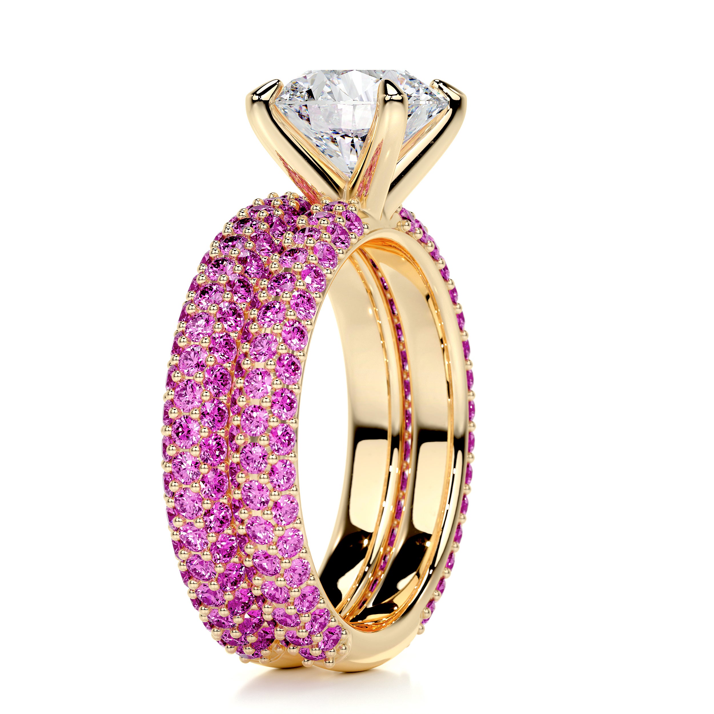 Charlotte Diamond & Gemstones Bridal Set (3.5 Carat) -18K Yellow Gold、mySite、hinf8tx79