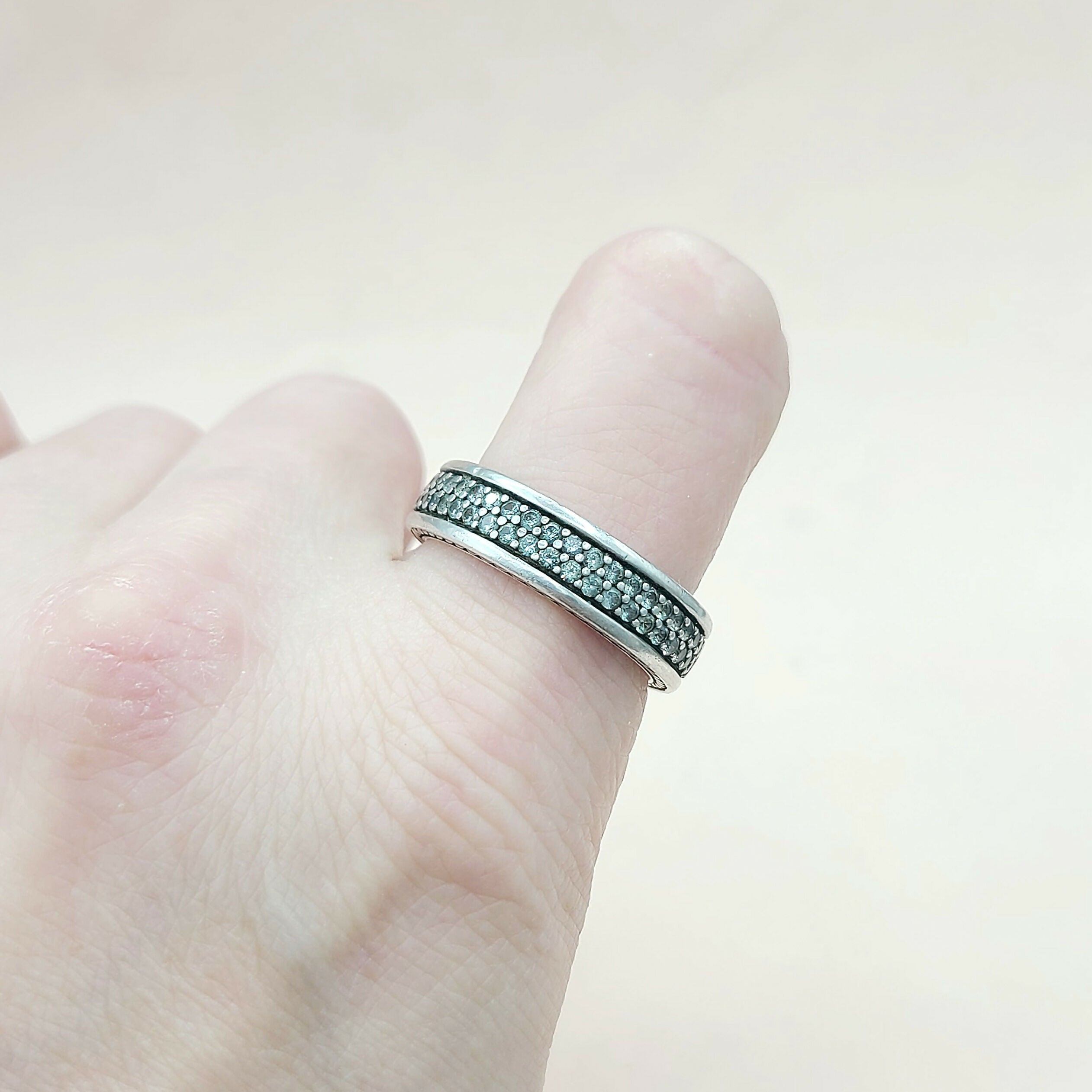 David Yurman Steamline Gray Sapphire Two Row Band Ring、mySite、hinf8tx79