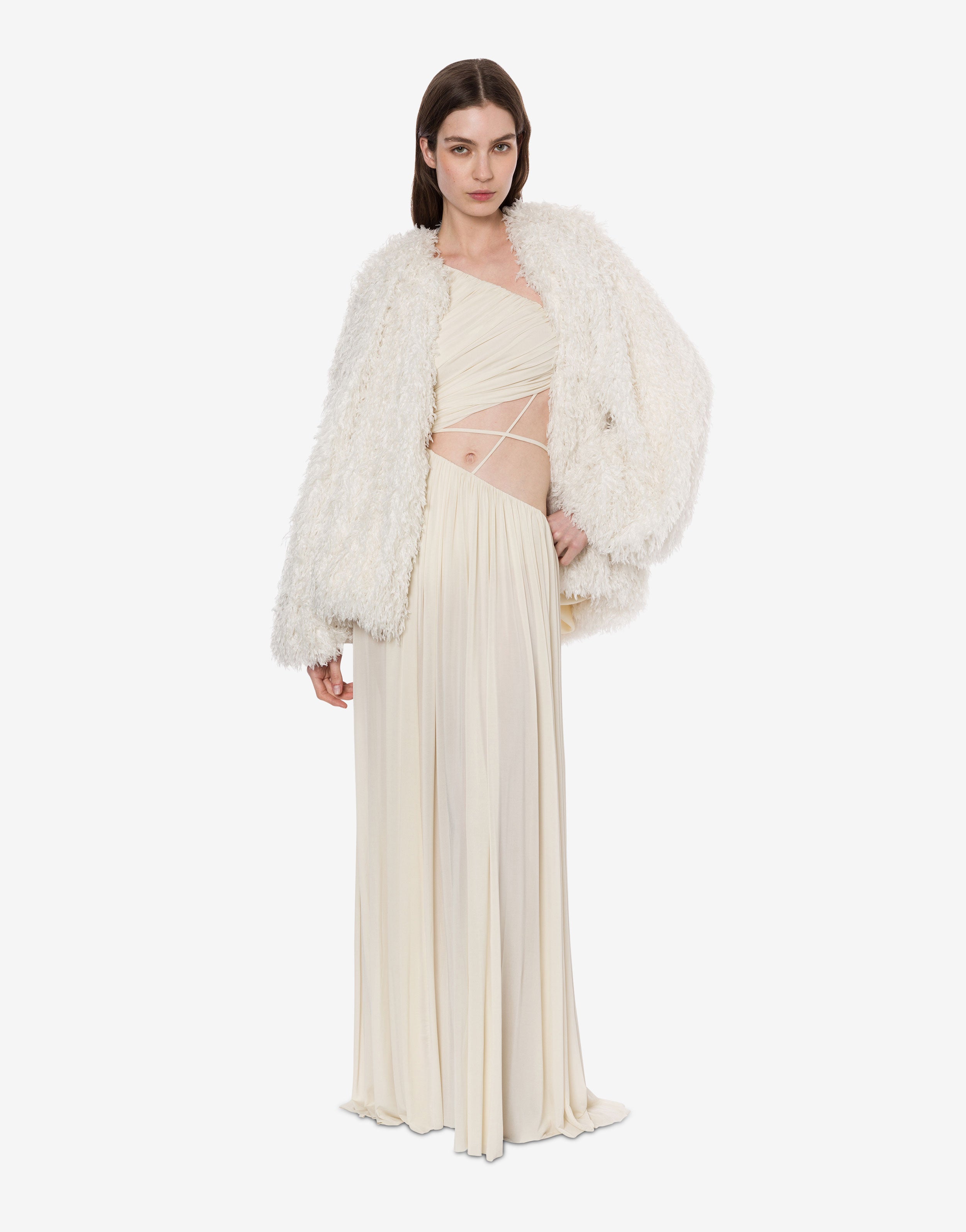 Cappotto corto in jacquard flottante、mySite、aoinhome