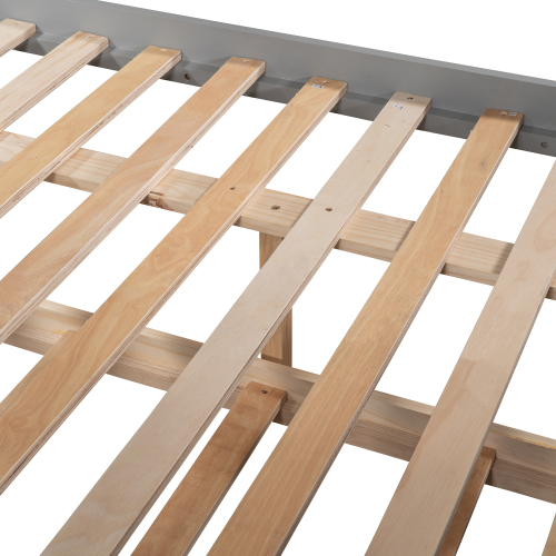 Full Over Full Bunk Bed with Twin Size Trundle, White ( old sku: LP000250AAK )、、casual