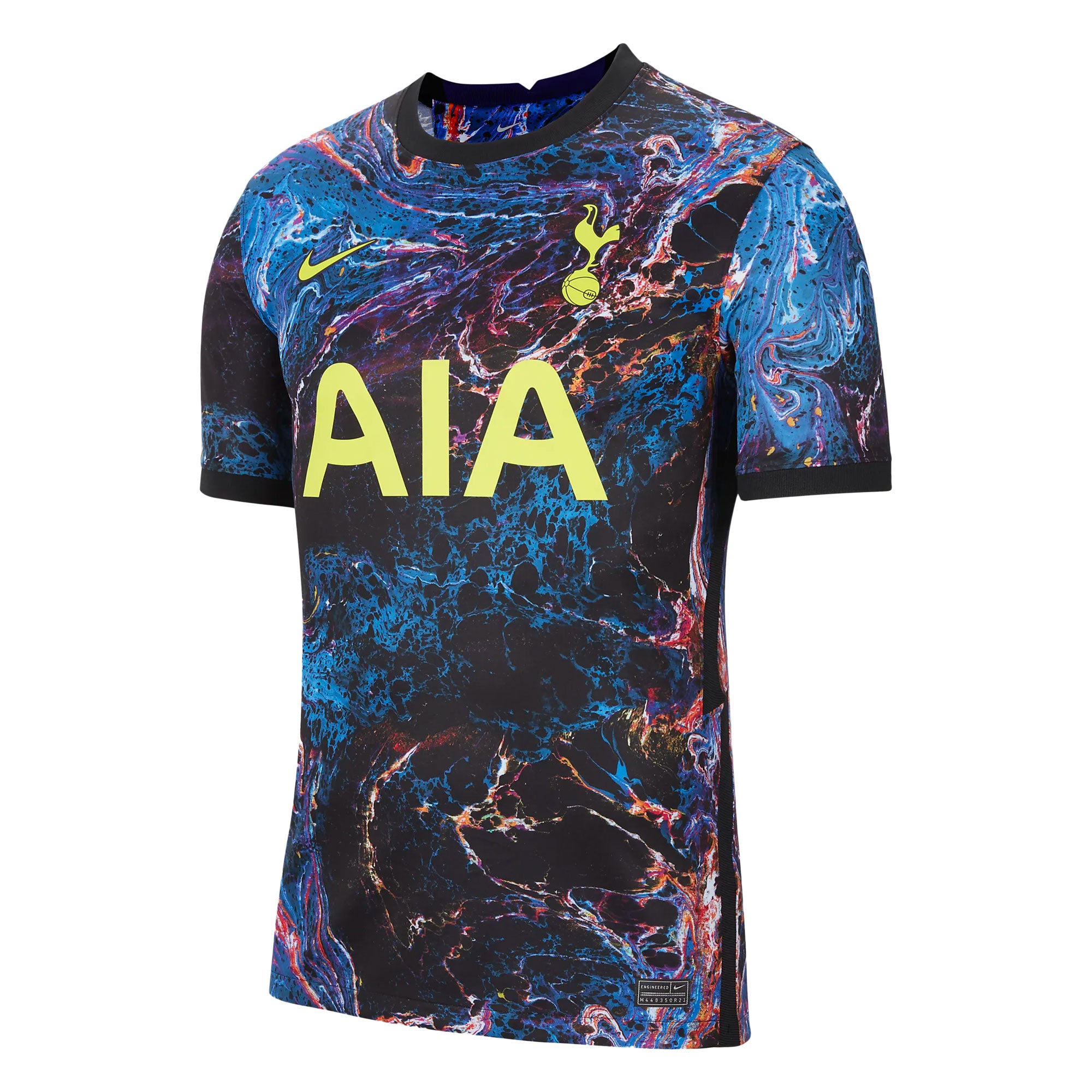 Nike Men's Tottenham Hotspur 2021/22 Away Jersey Black/Venom Green、mySite、noshort