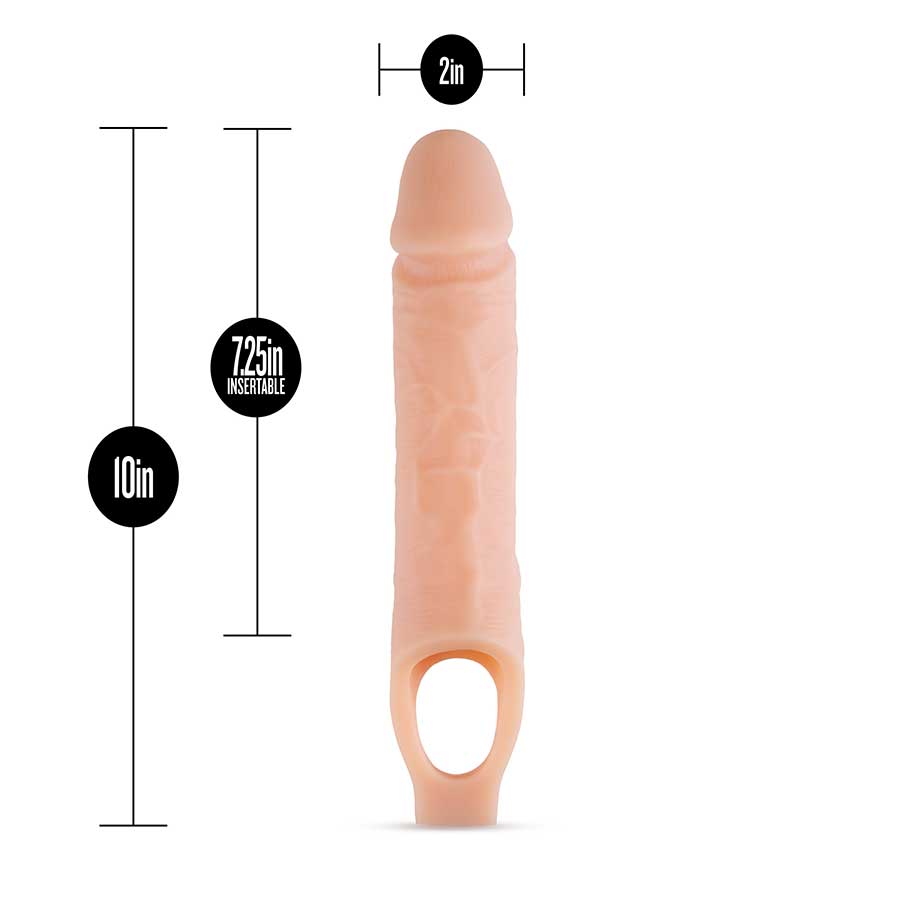 10 Inch Penis Sleeve | Performance Plus Silicone Vanilla Extender、mySite、bottomscart