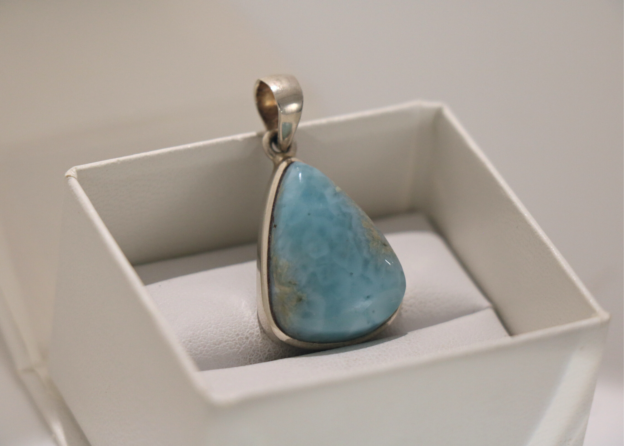 Teardrop Larimar Pendant (Sterling Silver)、mySite、topwebapps
