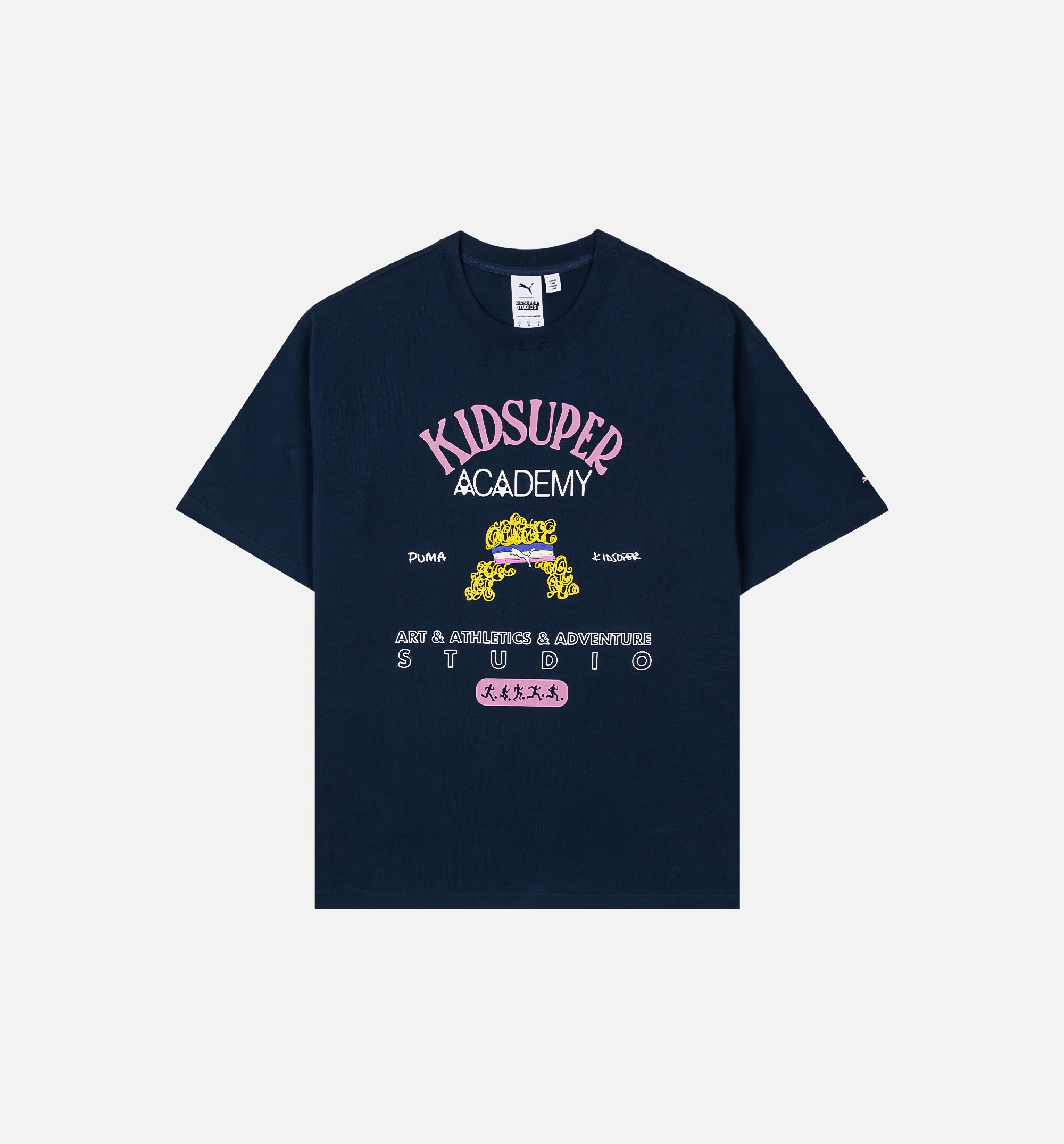 Puma x Kidsuper Academy Graphic Mens Short Sleeve Shirt - Navy/Pink、mySite、dreamappss