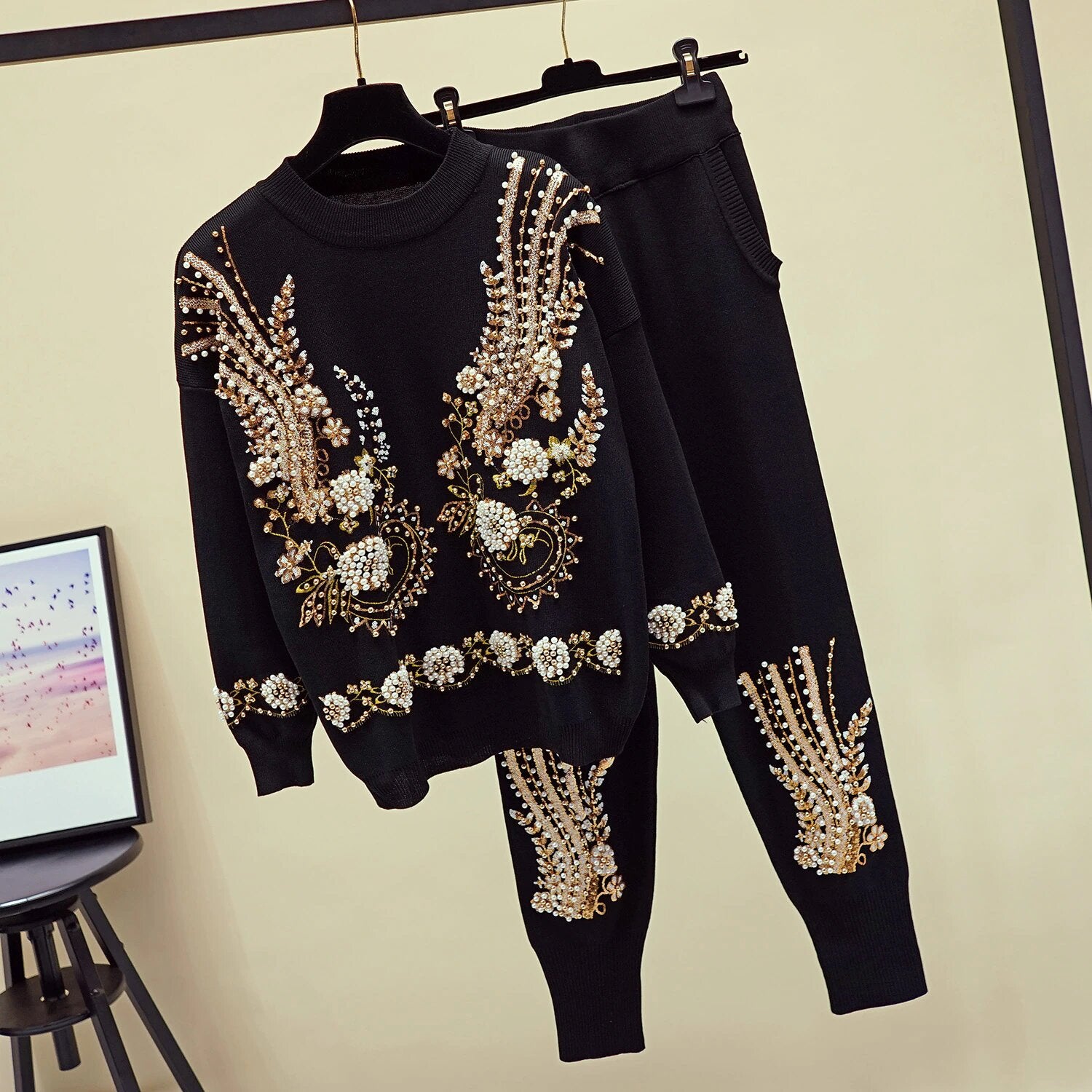  Sequinned & Beaded Tracksuit (2 Piece Set)、mySite、merchandisen