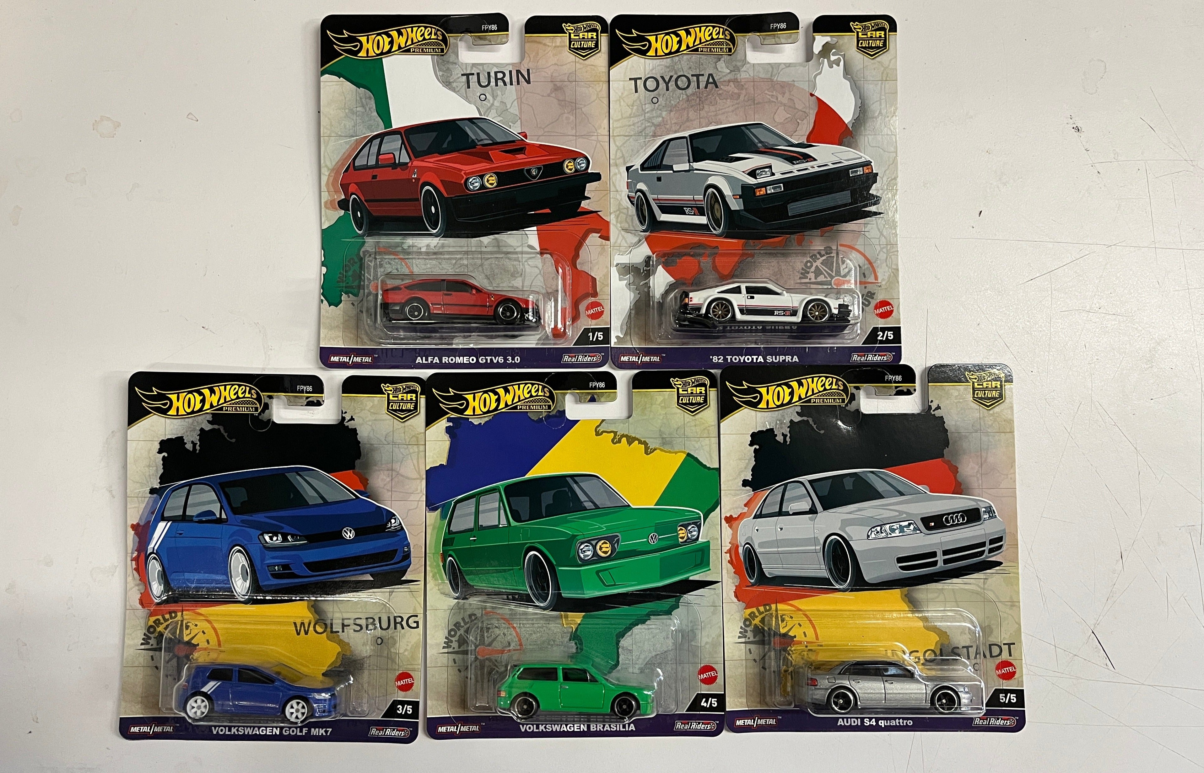 World Tour * Complete 5 Car Set * 2024 Hot Wheels Car Culture Case A、mySite、hgirdovlk