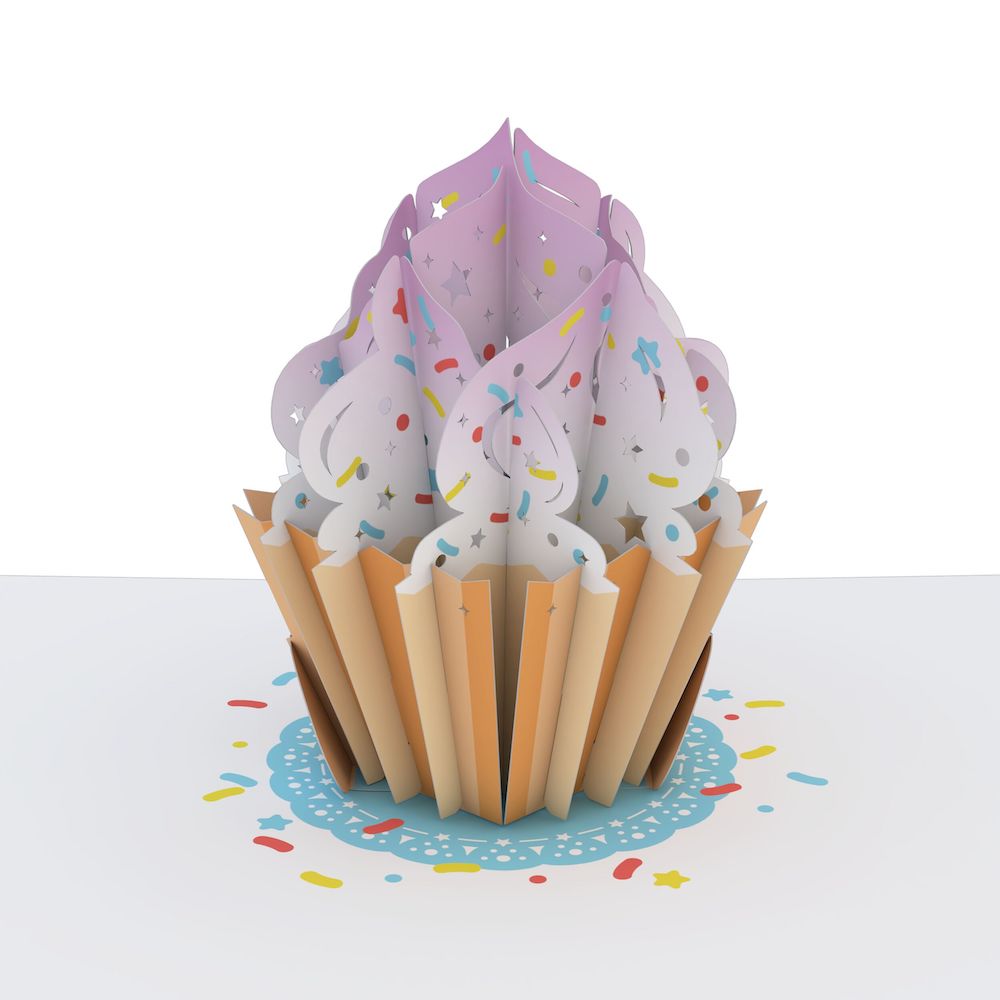 Happy Birthday Sprinkles Cupcake: Paperpop® Card、mySite、solidvoid