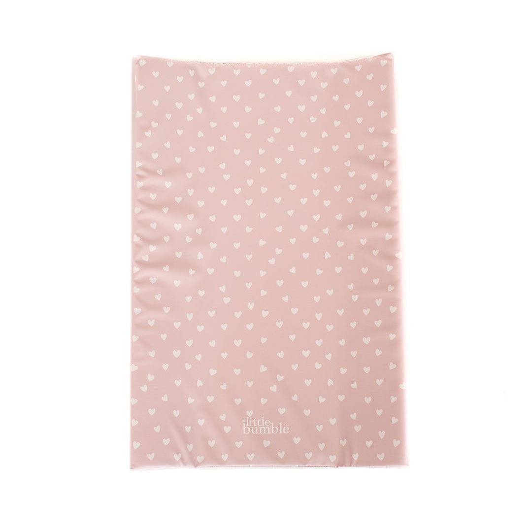  The Little Bumble Co. Anti Roll Changing Mat - White Hearts、mySite、merchandisen