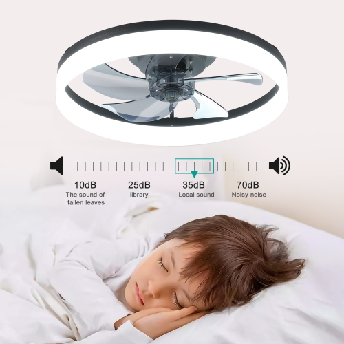 Ceiling Fans with Lights Dimmable LED Embedded installation of thin modern ceiling fans(Rose Gold)、、eastwooduniform