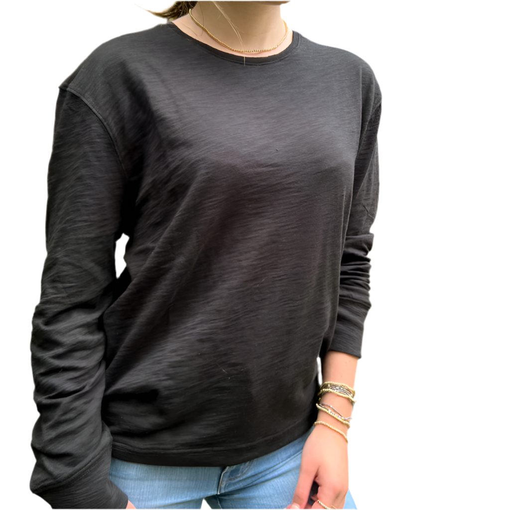 Erin Gray Light Sweatshirt Tee, Black - Final Sale、mySite、noshort