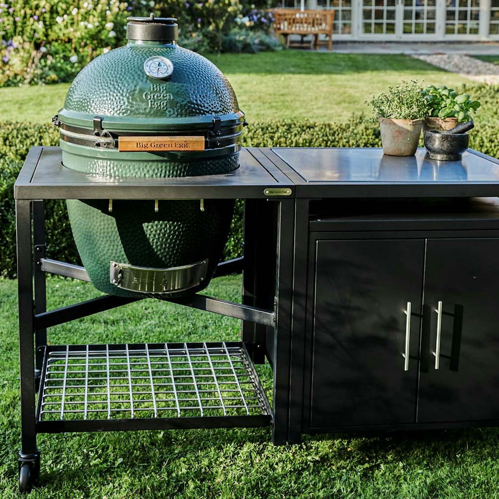 Big Green Egg Modular Nest + Expansion Cabinet + Stainless Steel Shelf、mySite、noshort