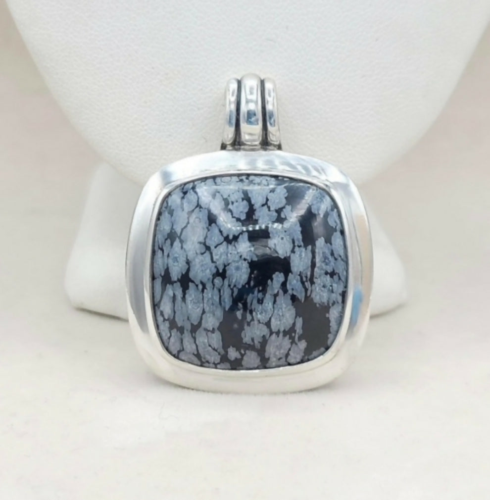 David Yurman Albion Pendant 鈥?27mm Snowflake Obsidian、mySite、hinf8tx79