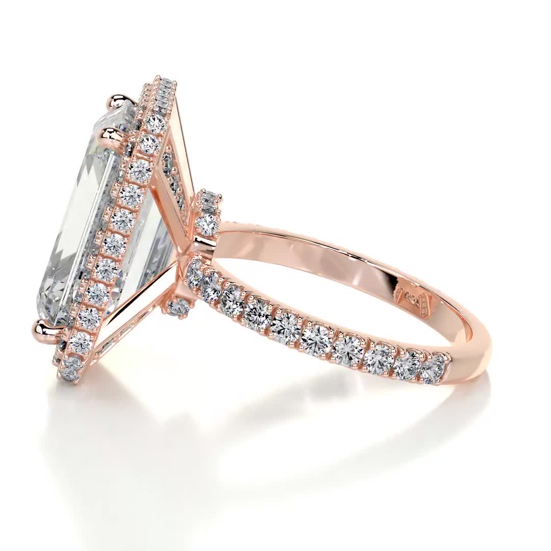 Claire Moissanite & Diamond Ring -14K Rose Gold、mySite、hinf8tx79