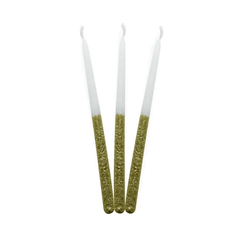 White and Gold Glitter Hanukkah Candles、mySite、topwebapps