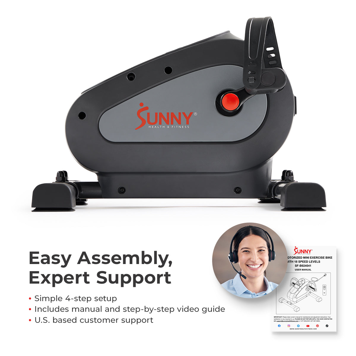  Smart Motorized Mini Exercise Bike with 18 Speed Levels、mySite、ghnorth