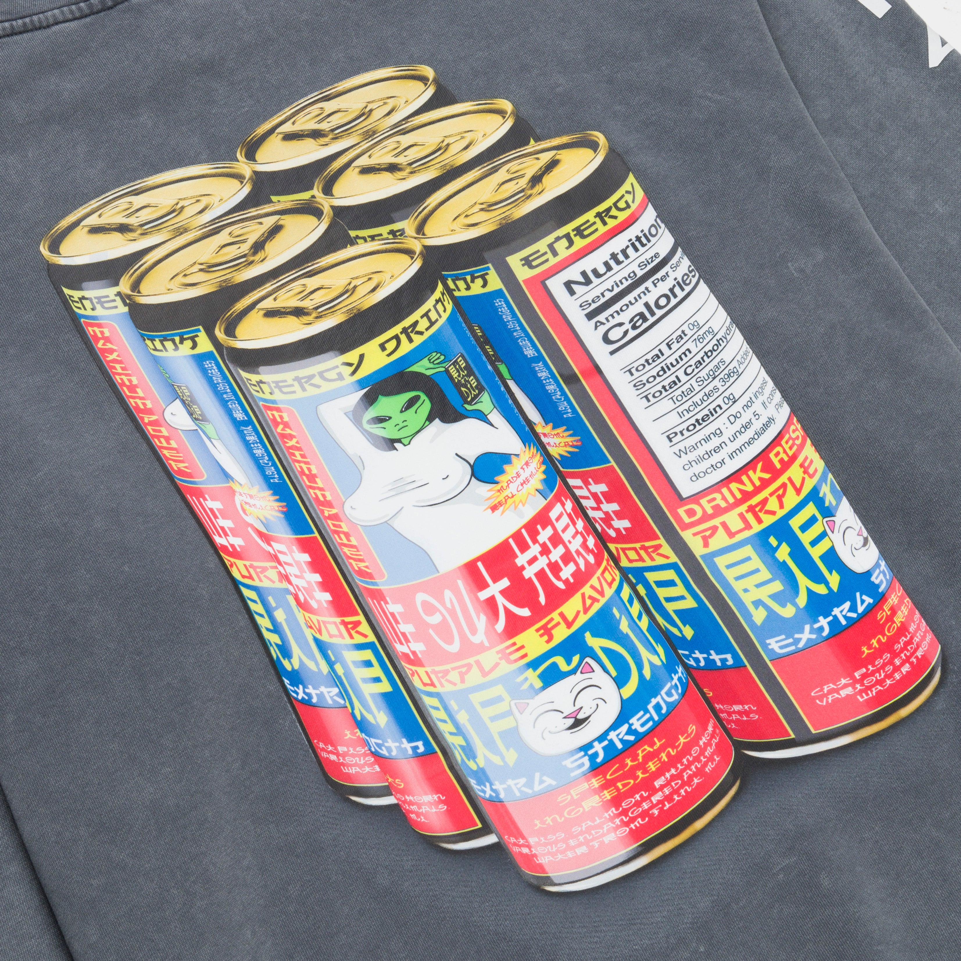  Nerms Cans Hoodie (Charcoal Vintage Wash)、mySite、merchandisen