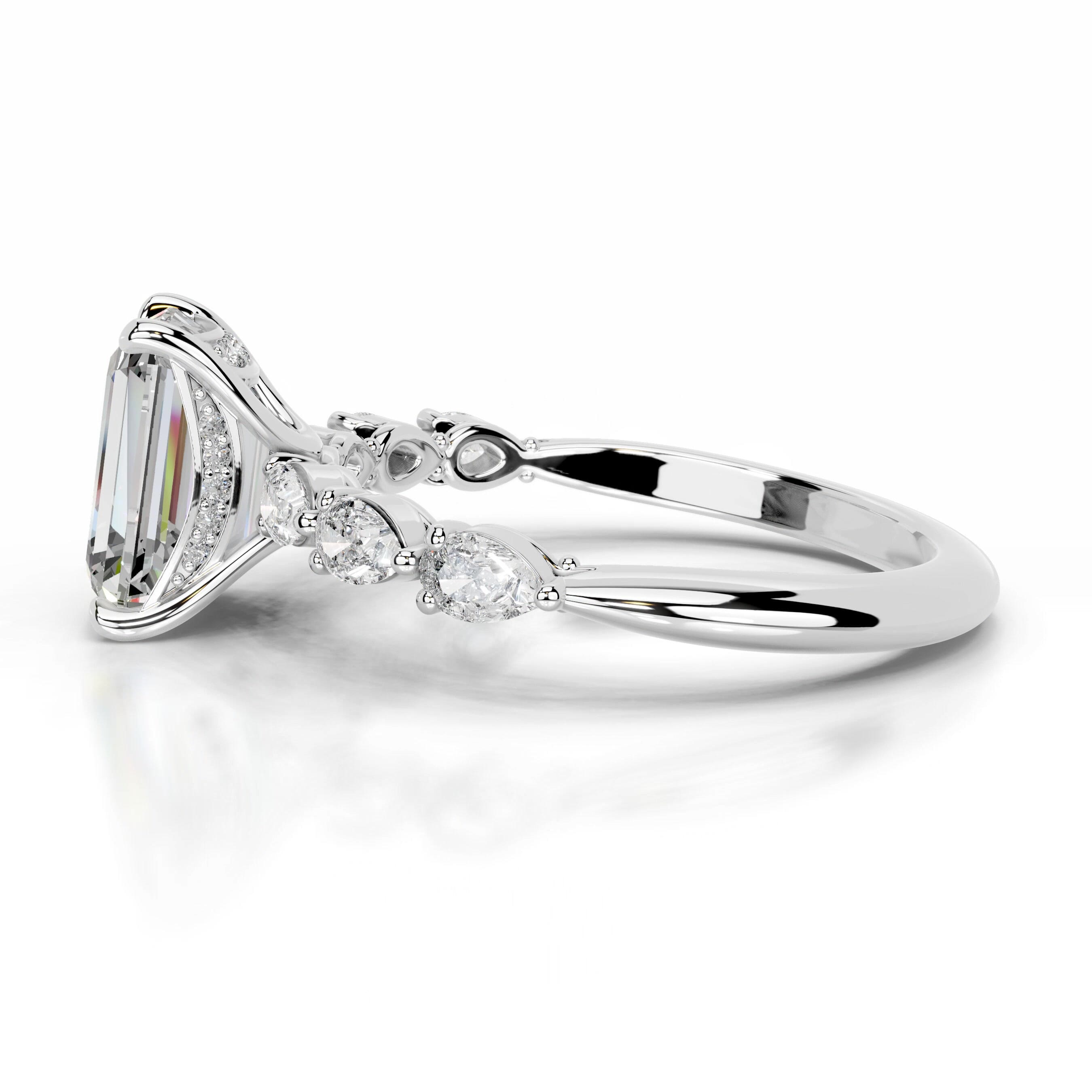 Alinta Moissanite & Diamond Ring - 18K White Gold、mySite、hinf8tx79