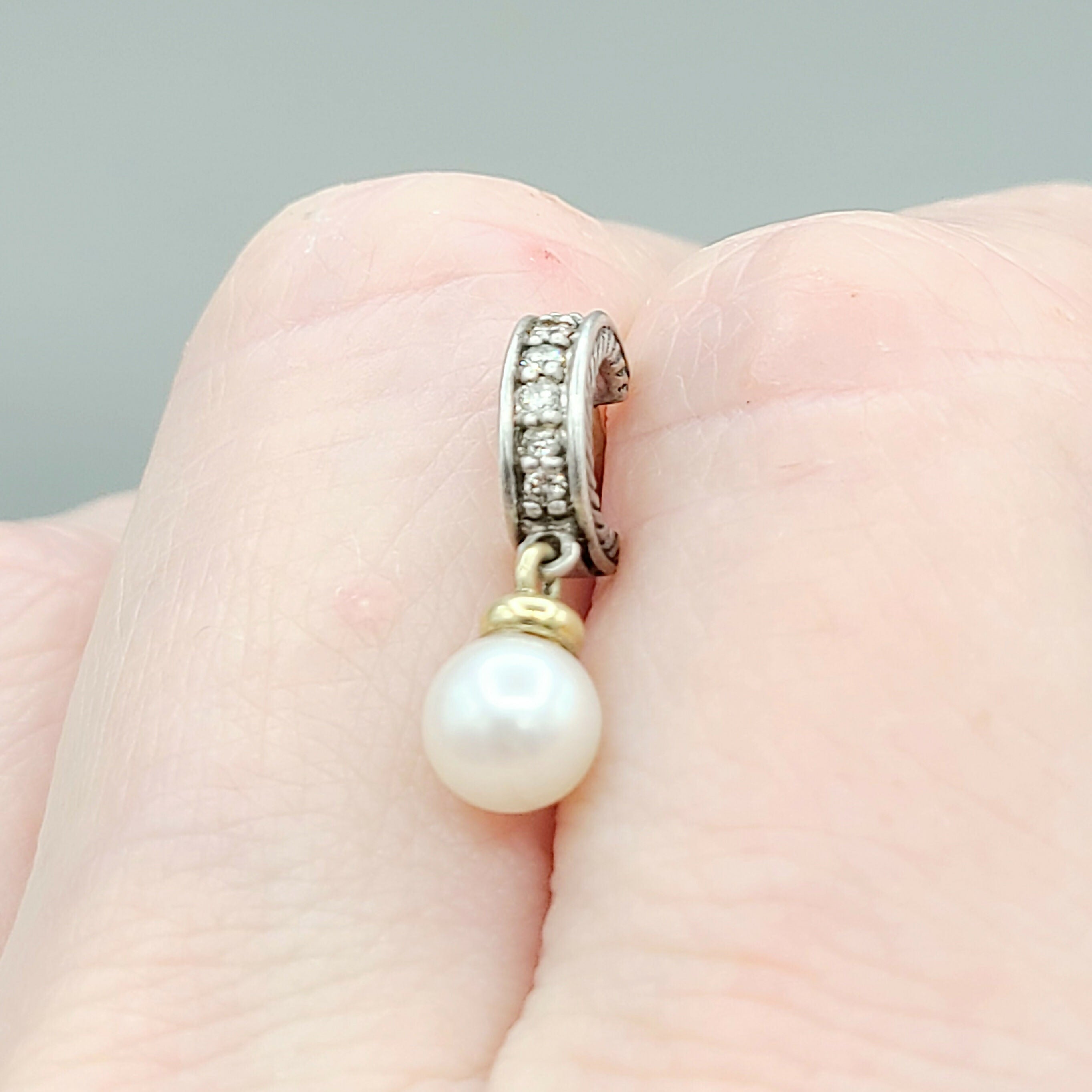 David Yurman Cable Drop Earrings Pearls & Diamonds、mySite、hinf8tx79