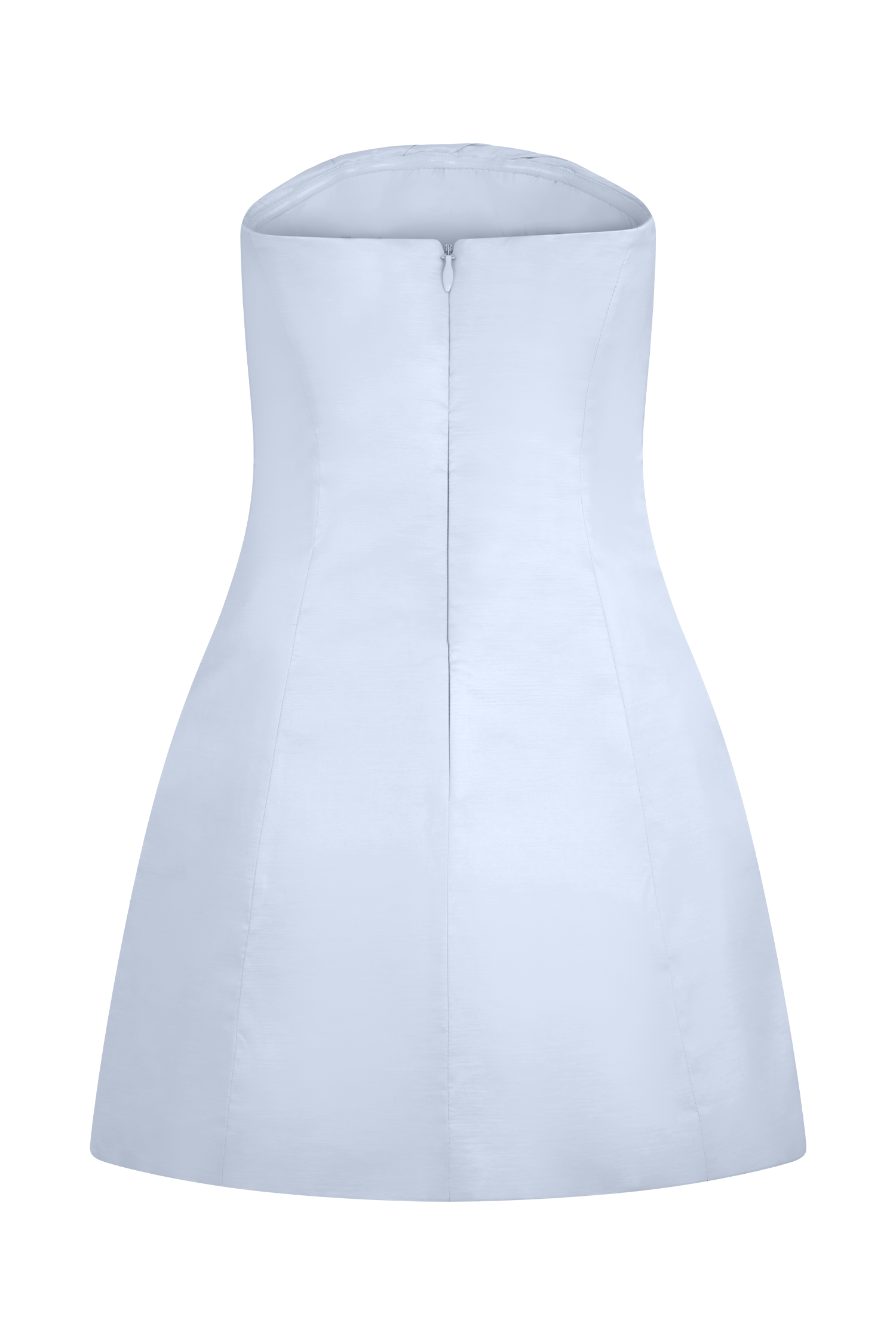 Leslie Gathered Taffeta Mini Dress - Frosted Blue、mySite、solidvoid