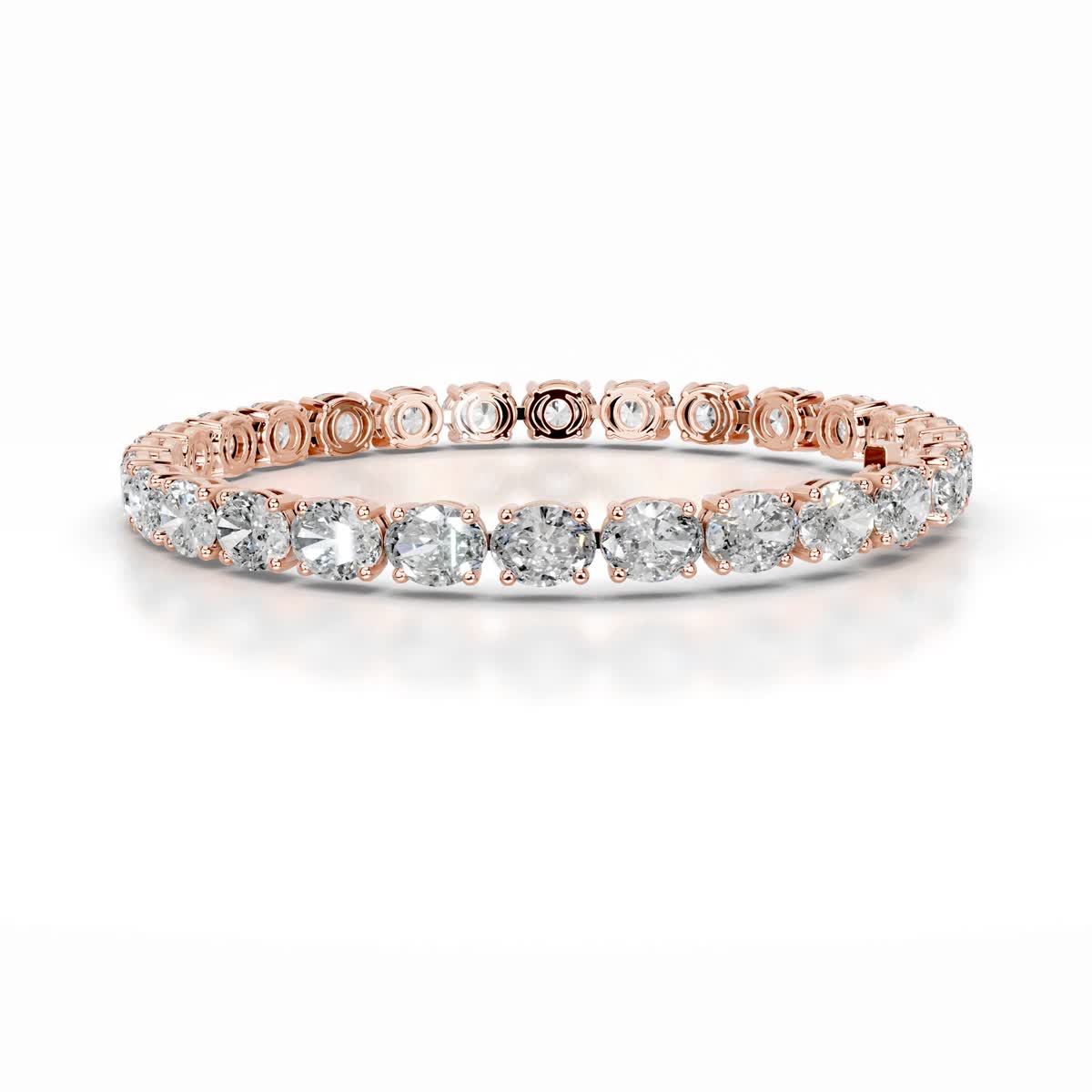 Ruth Lab Grown Diamond Tennis Bracelet (15 Carat) -14K Rose Gold、mySite、hinf8tx79