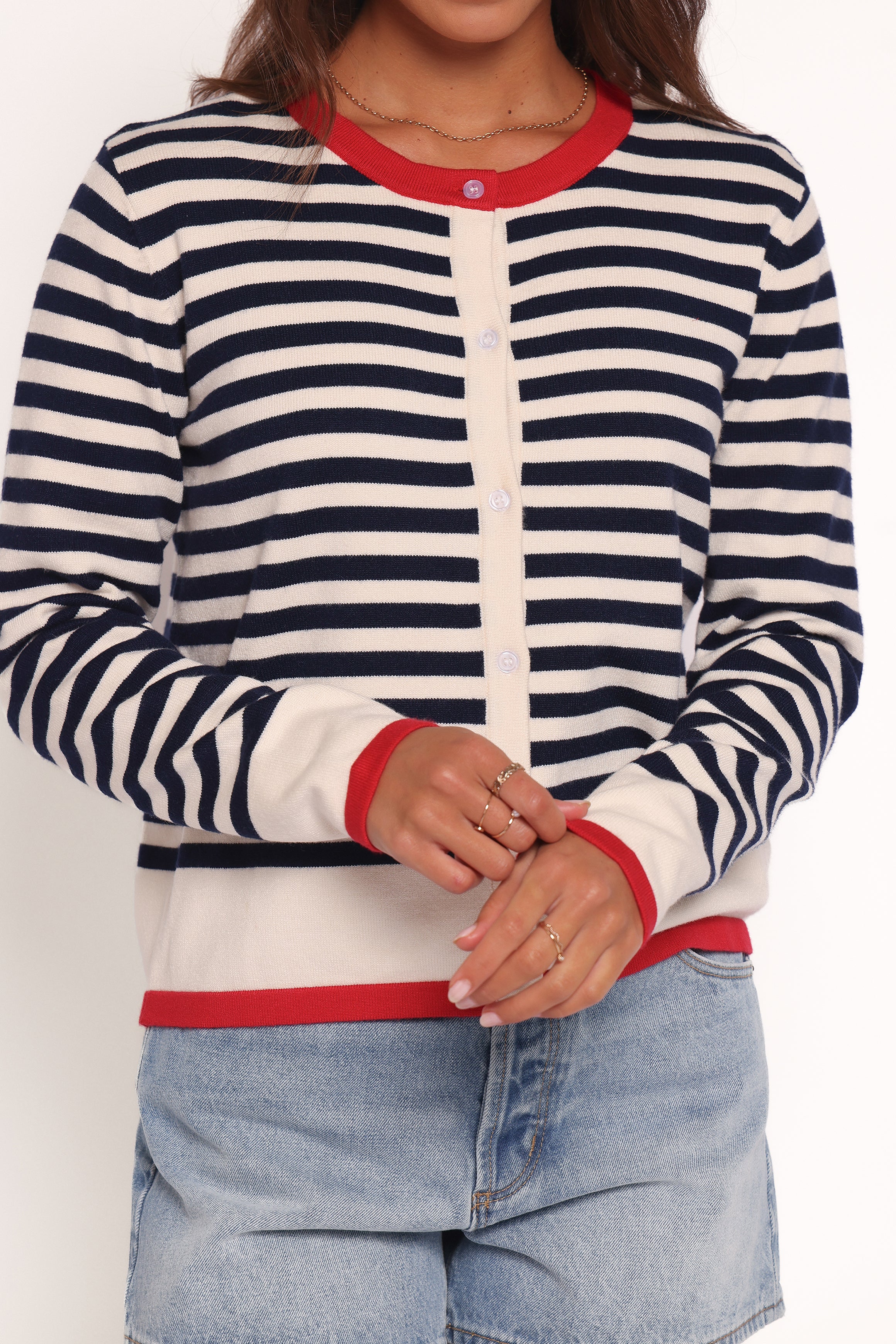  Scout Stripe Cardigan - Blue Stripe、mySite、sugarbowlscore