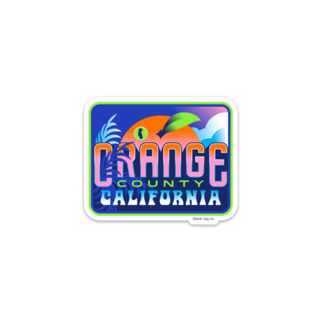  The Orange County California Badge Vinyl Sticker Decal、mySite、ghnorth