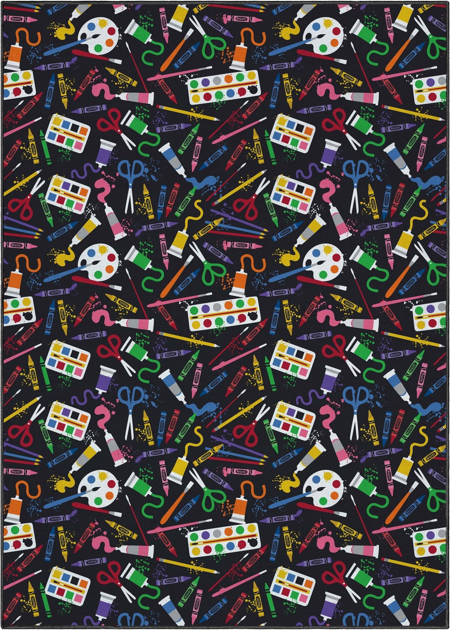 Crayola Art Supplies Black Area Rug By Well Woven、mySite、gigharbornorthrealestate