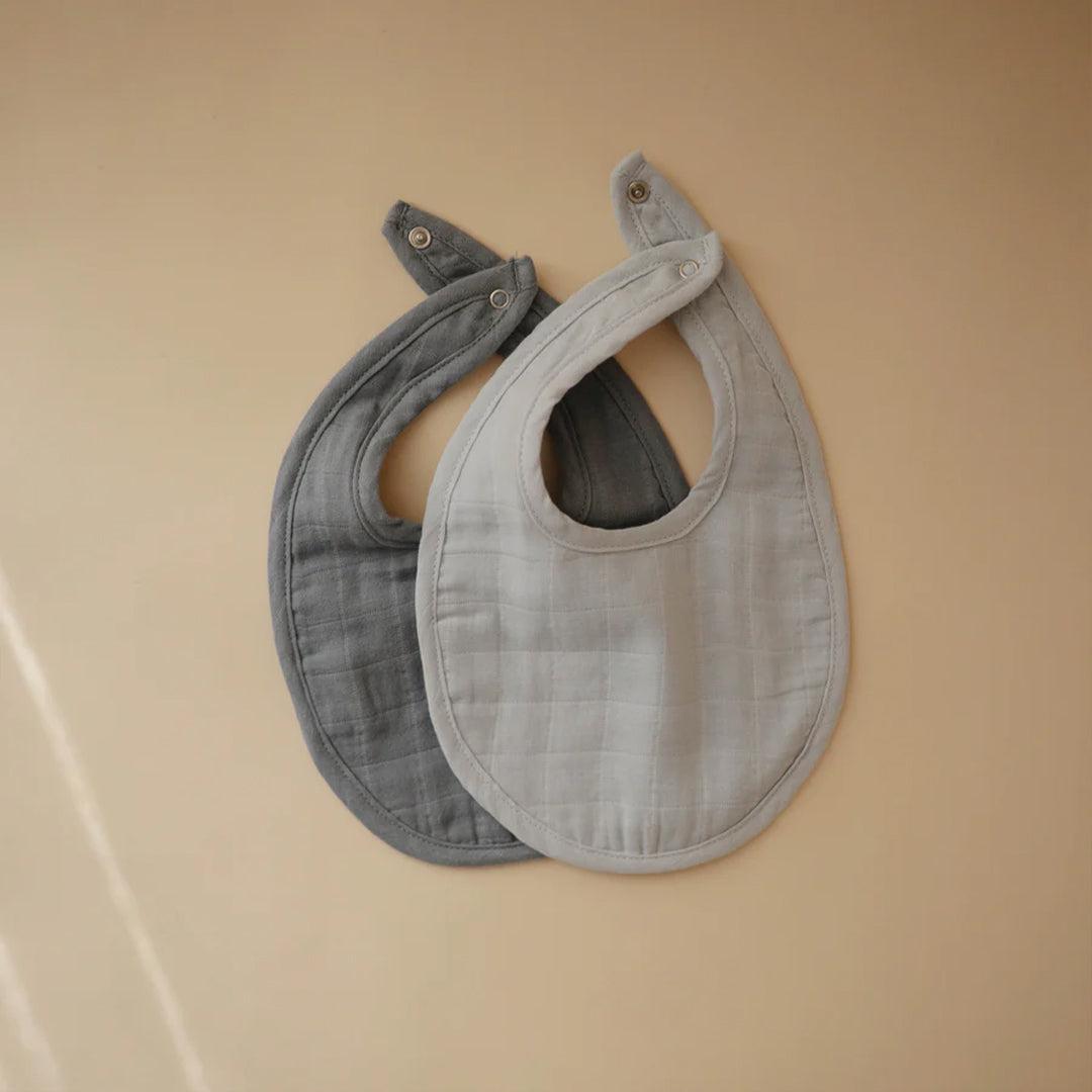  Mushie Muslin Bib | 2-Pack - Tradewinds/Baby Blue、mySite、merchandisen