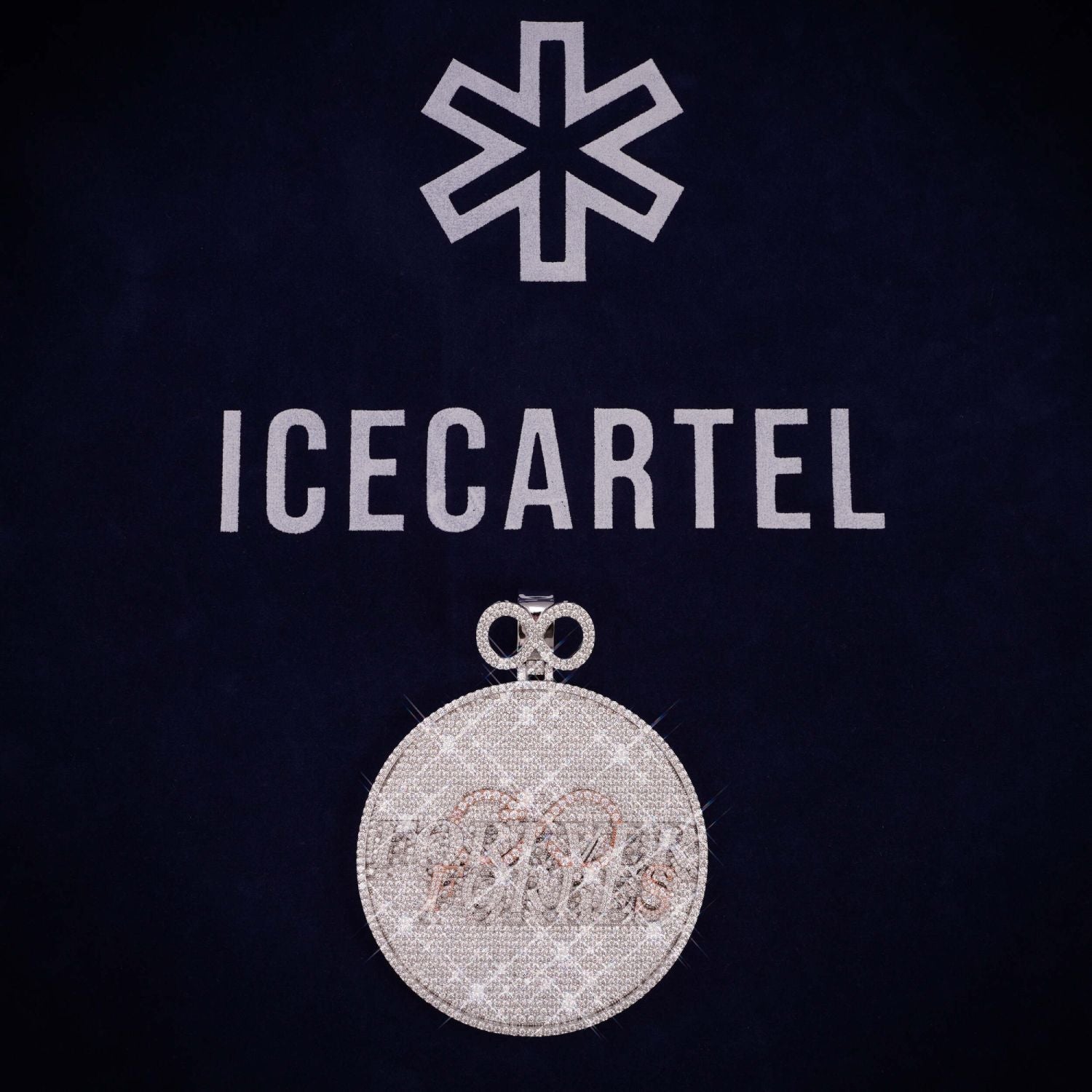 Custom Moissanite Eternity Circle Pendant 14k Gold、mySite、hinf8tx79