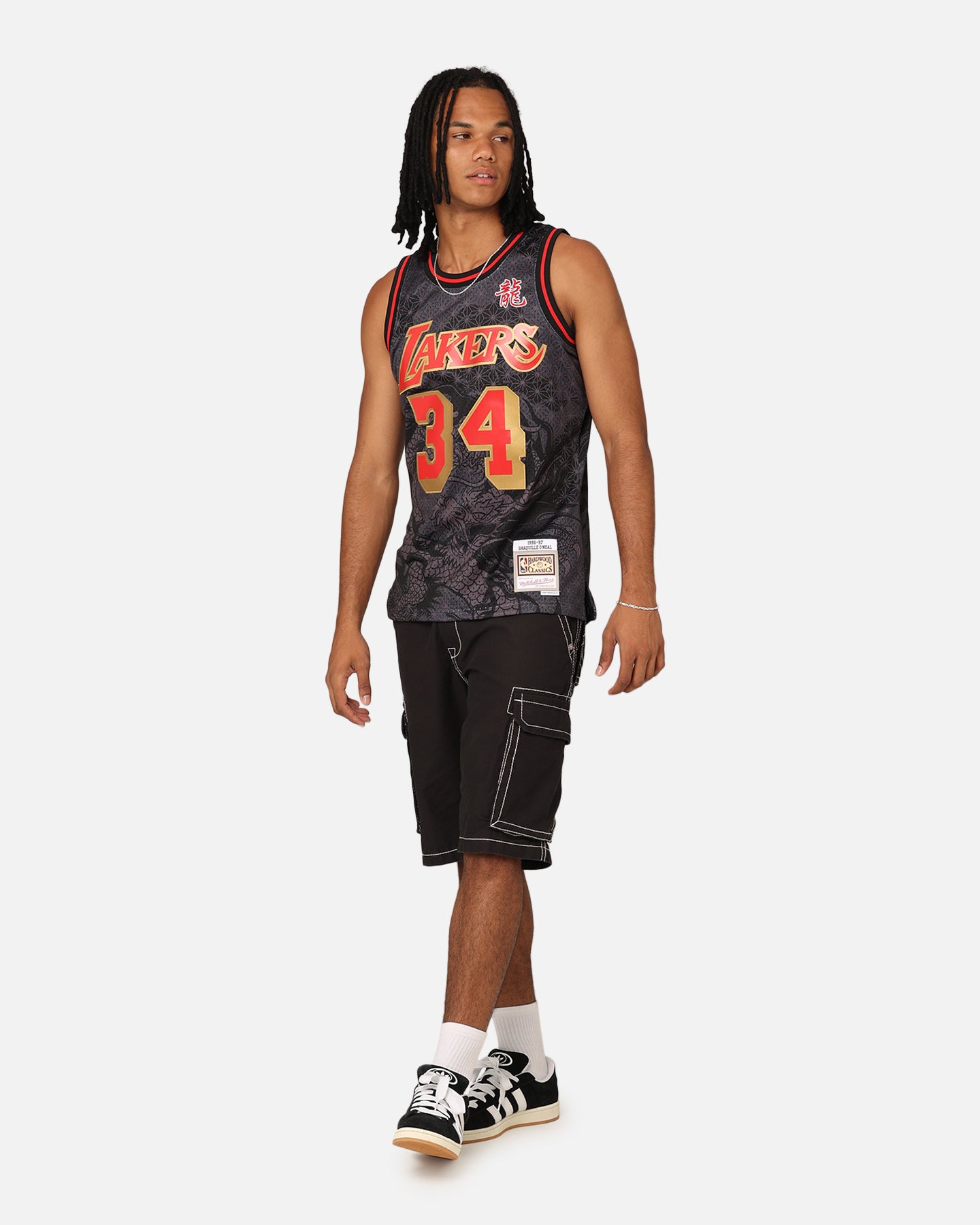 Mitchell & Ness Los Angeles Lakers Shaquille O'Neal '96-97 Year of the Dragon Swingman Jersey Black/Red、mySite、zt4zffjzw