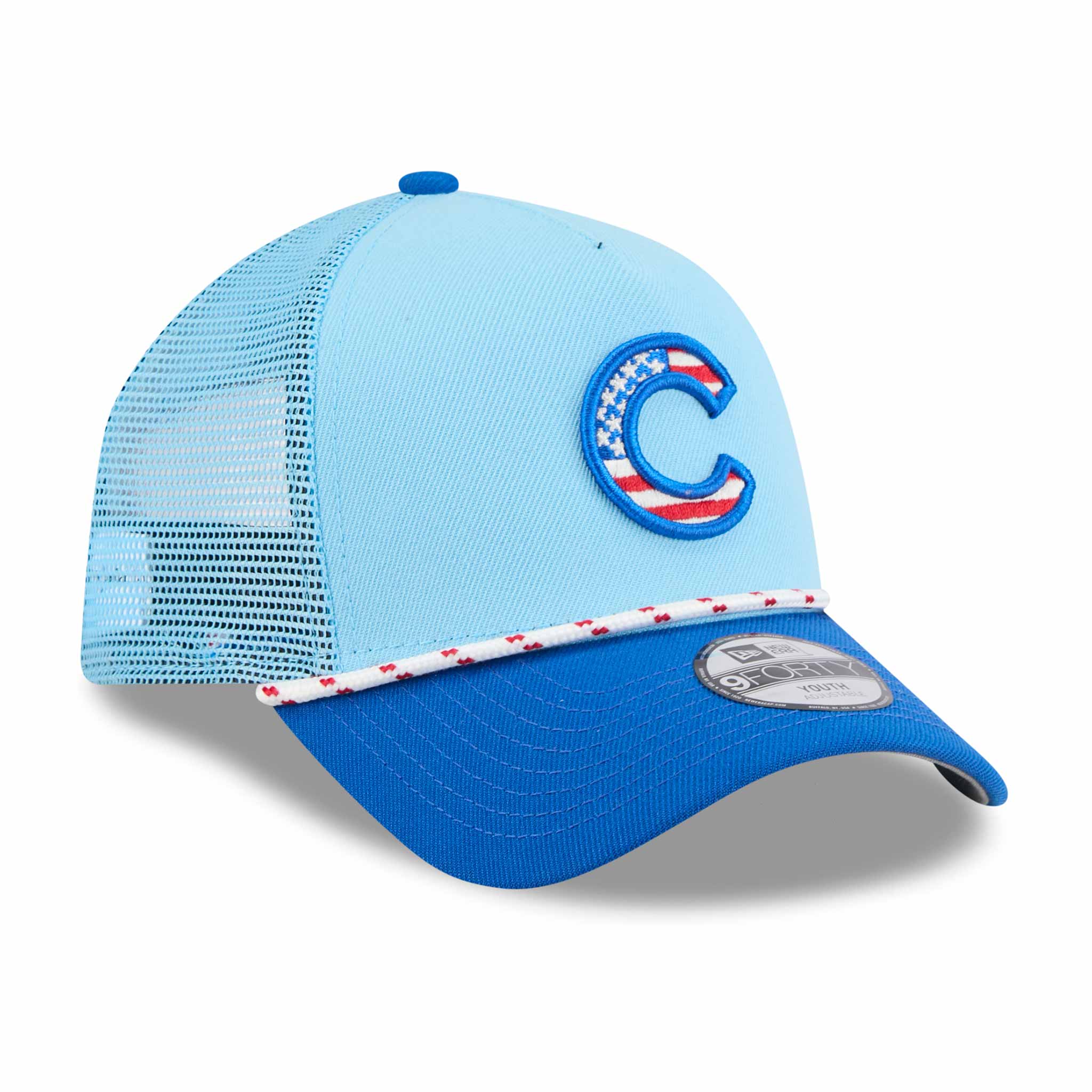 Chicago Cubs New Era Youth 2025 Fourth of July 9FORTY Rope M Crown Adjustable Cap、mySite、vikingsvslions